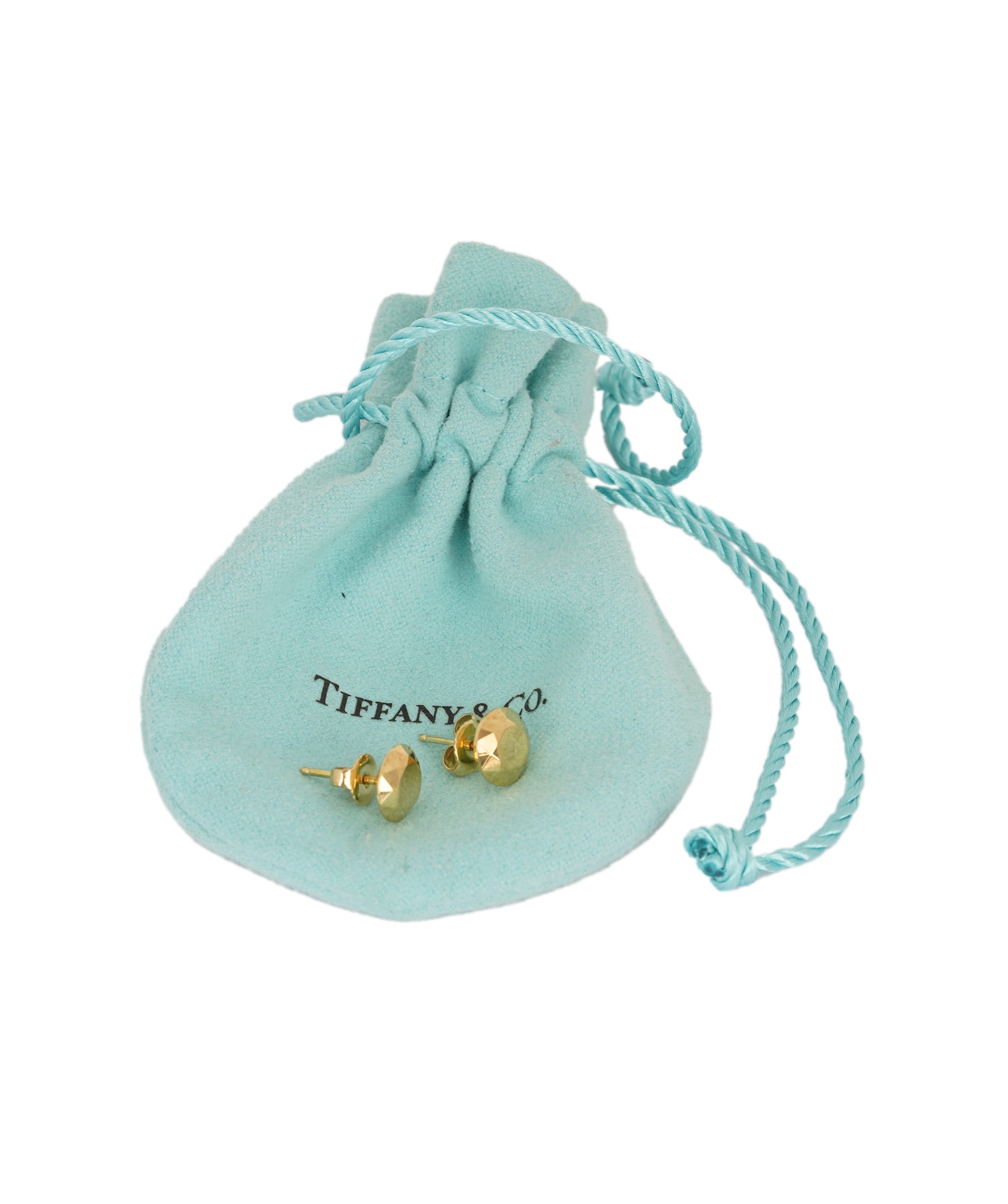 Tiffany & Co. Tiffany & Co. 18K Gold Elsa Peretti TWO CARAT faceted earrings. 18k gold. AKC0756