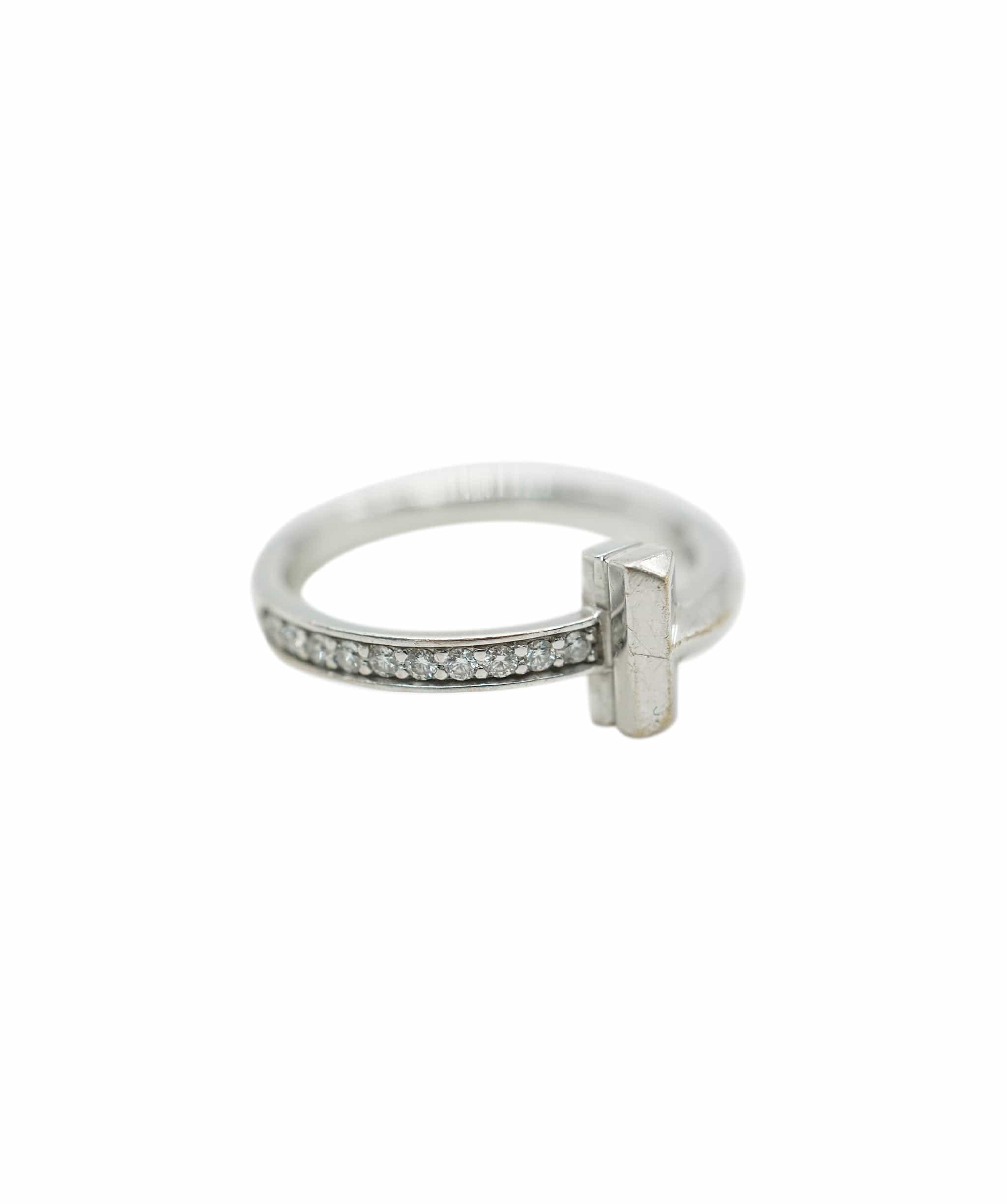 Tiffany & Co. Tiffany & Co. Diamond & White Gold Tiffany T1 Ring ABC0660