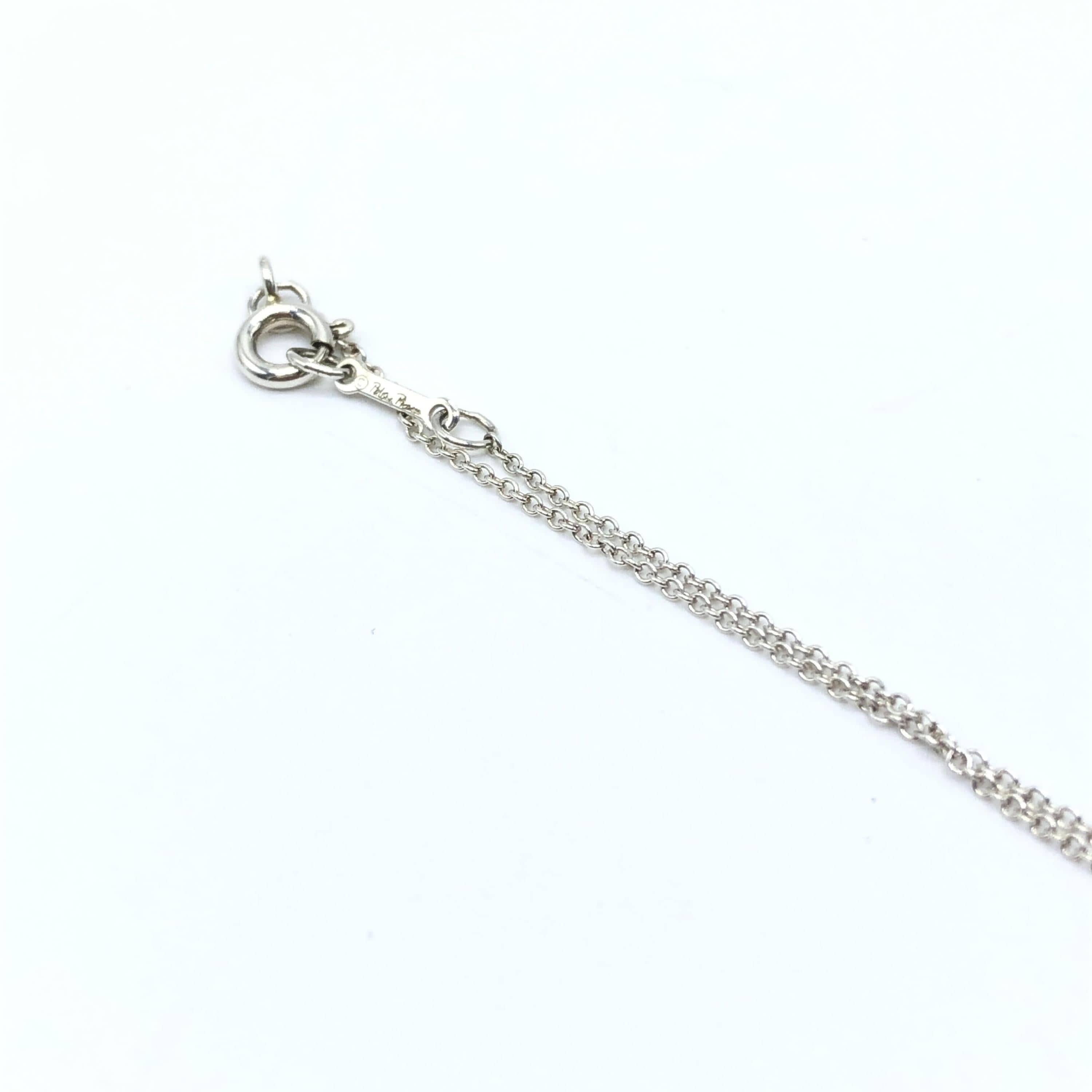 Tiffany & Co. Tiffany & Co. Heart Clover Pendant Necklace, Silver 925. 1P Natural Diamond, 16cm ALC3286