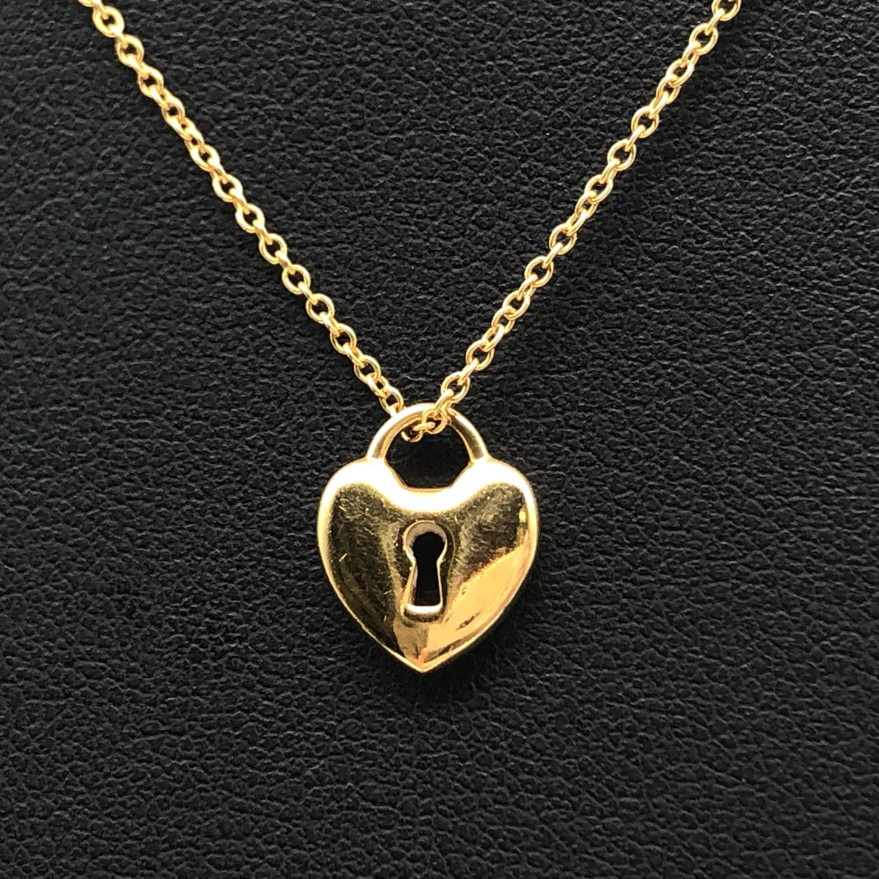 Tiffany & Co. Tiffany & Co. Heart Lock Necklace, YG750, 3.2g, 16.5inch, Box & Dust Cover Included C355302
