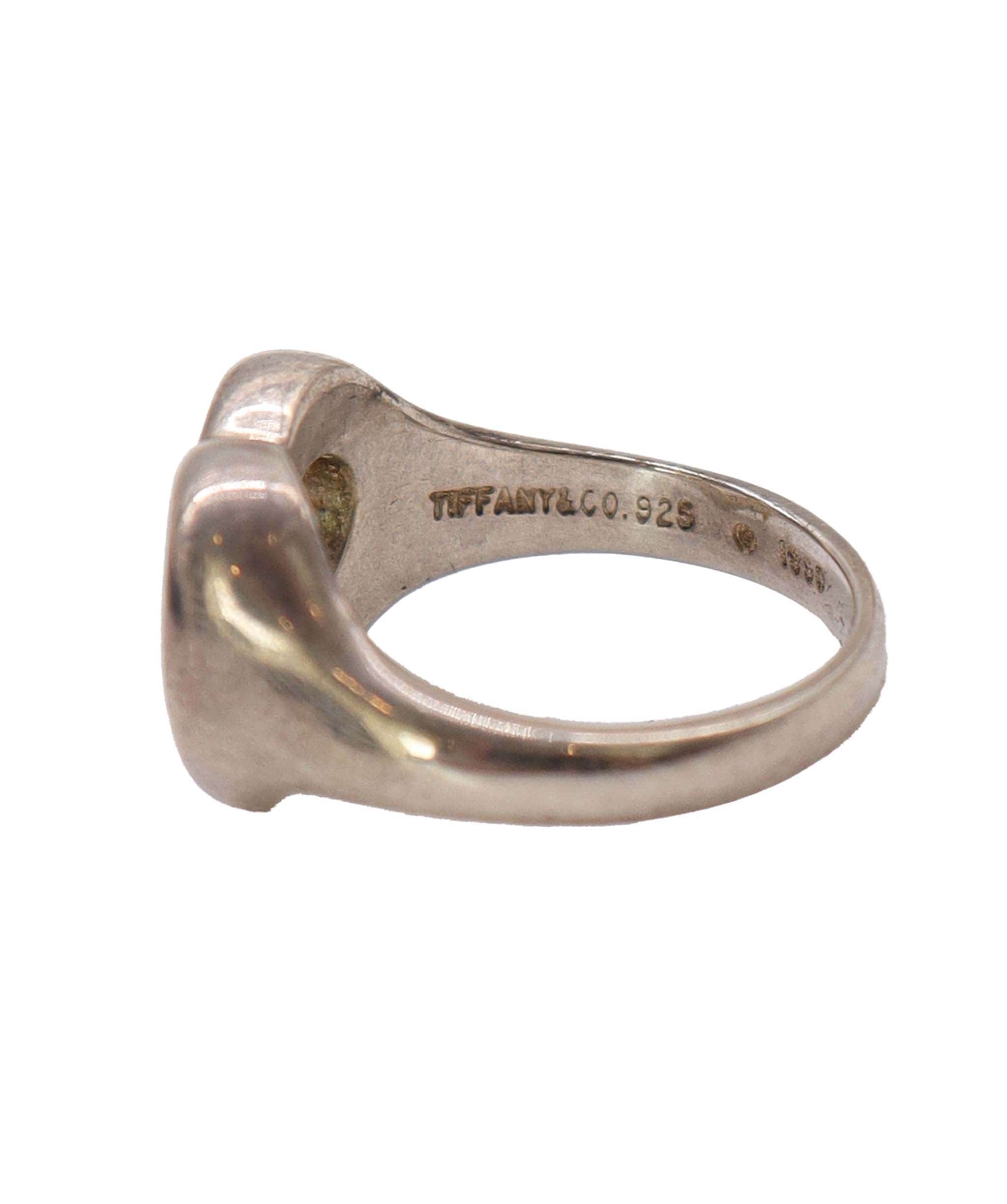 Tiffany & Co. Tiffany & Co Heart Ribbon Ring 1990 Silver & Gold 925 109559