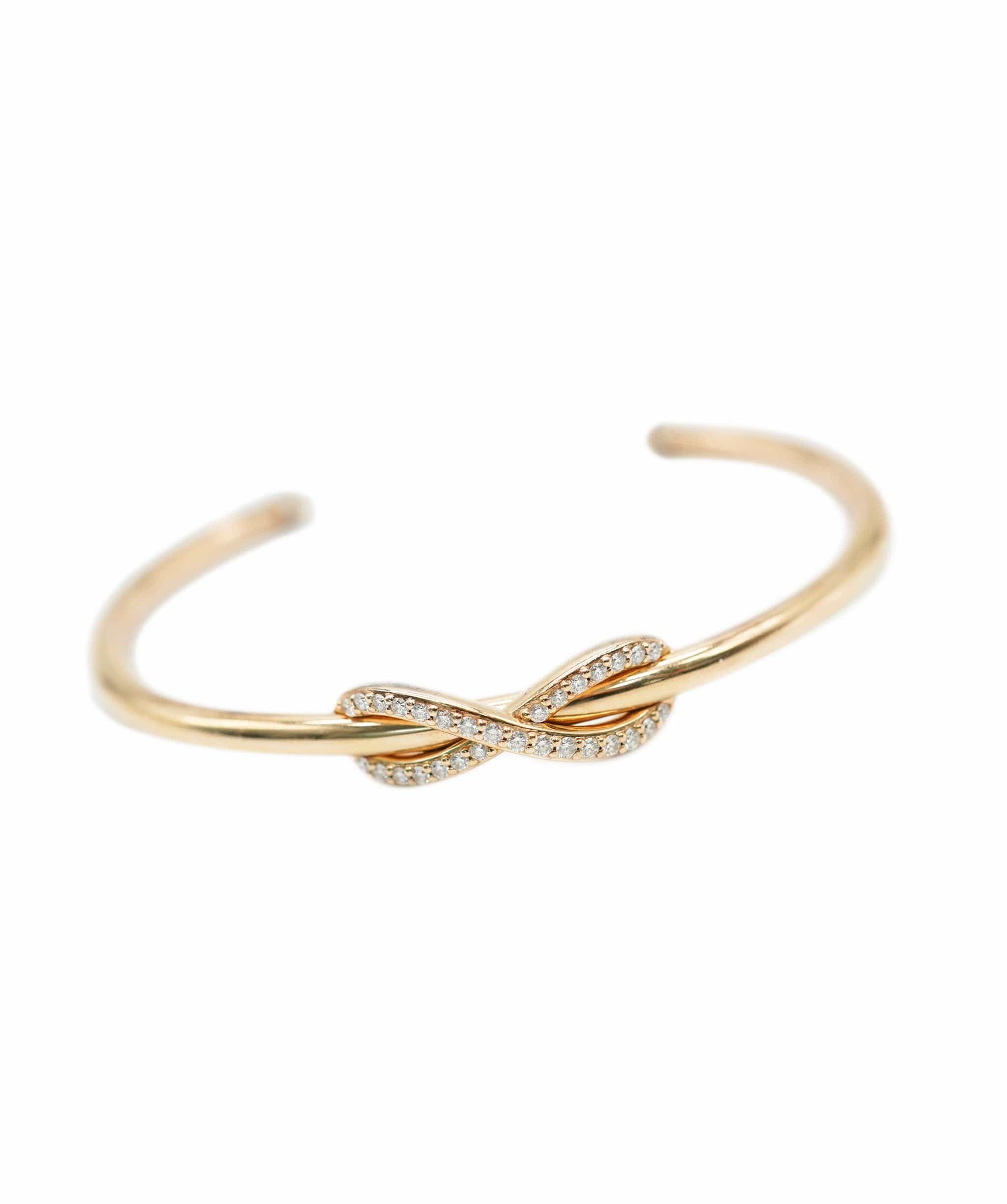 Tiffany & Co. Tiffany & Co. Infinity Diamond Rose Gold Cuff Bracelet ABC0773