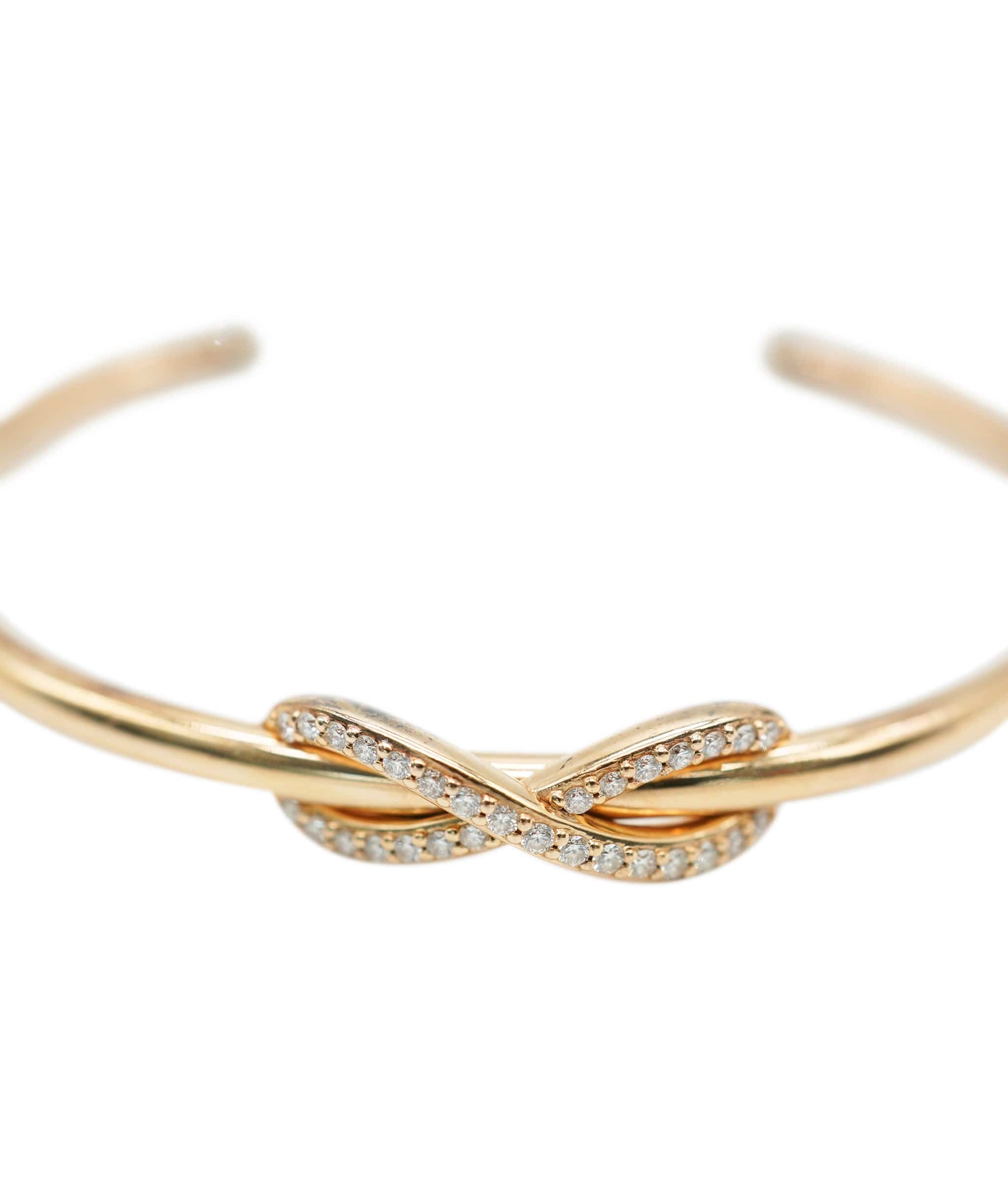 Tiffany & Co. Tiffany & Co. Infinity Diamond Rose Gold Cuff Bracelet ABC0773