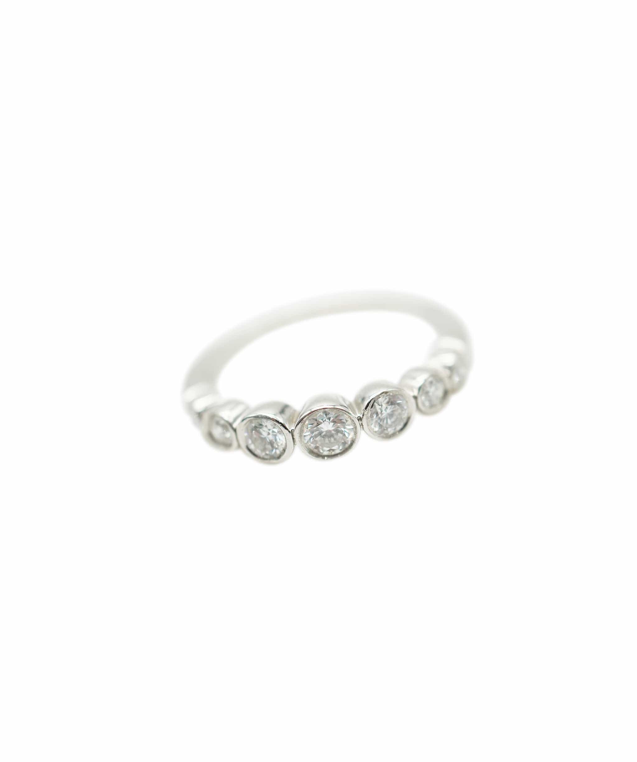 Tiffany & Co. Tiffany & Co. Jazz Graduating Diamond 7 Stone Platinum Band Ring ABC0595