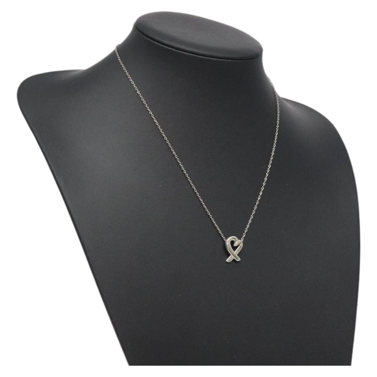 TIFFANY&Co. Loving Heart Necklace Ag925 Silver Auth  DXBS6512