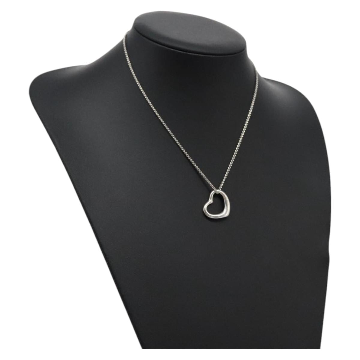 Tiffany & Co. TIFFANY&Co. Open Heart Necklace Ag925 Silver Auth am7908
