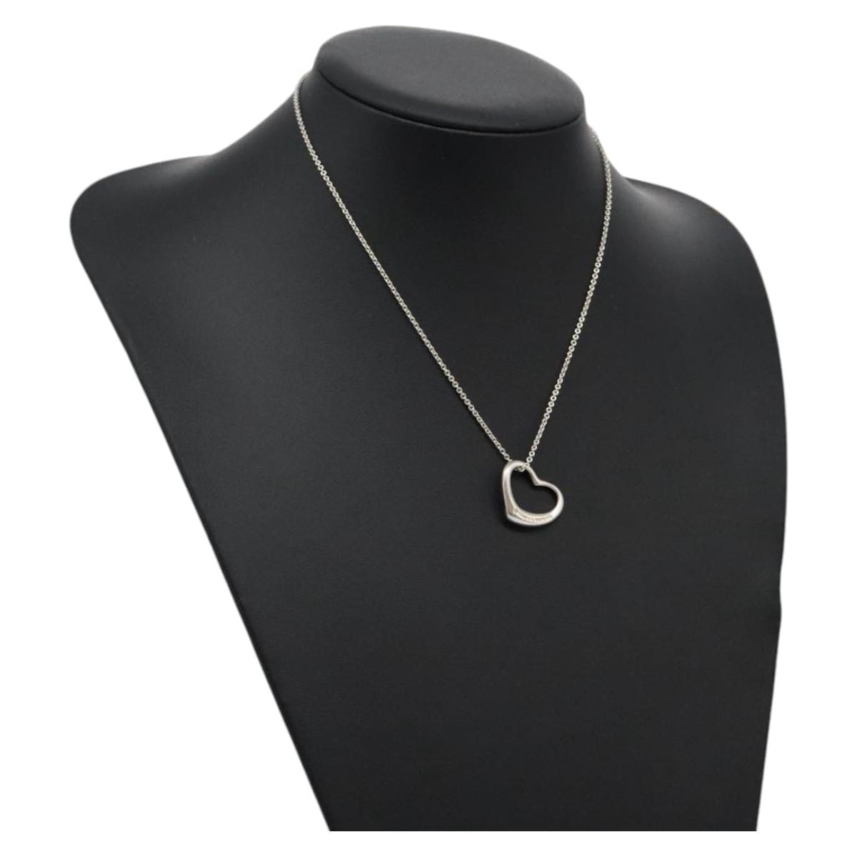 Tiffany & Co. TIFFANY&Co. Open Heart Necklace Ag925 Silver Auth am7911