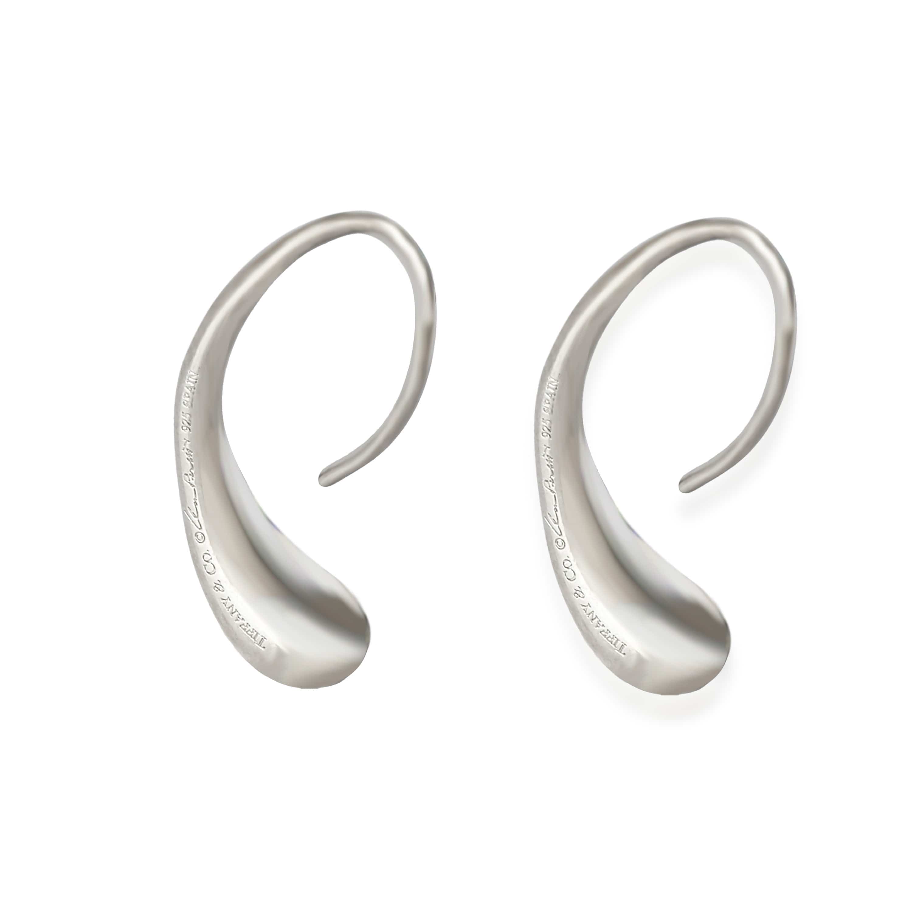 Tiffany & Co. Tiffany & Co Silver Tear Drop Earrings ULC1057