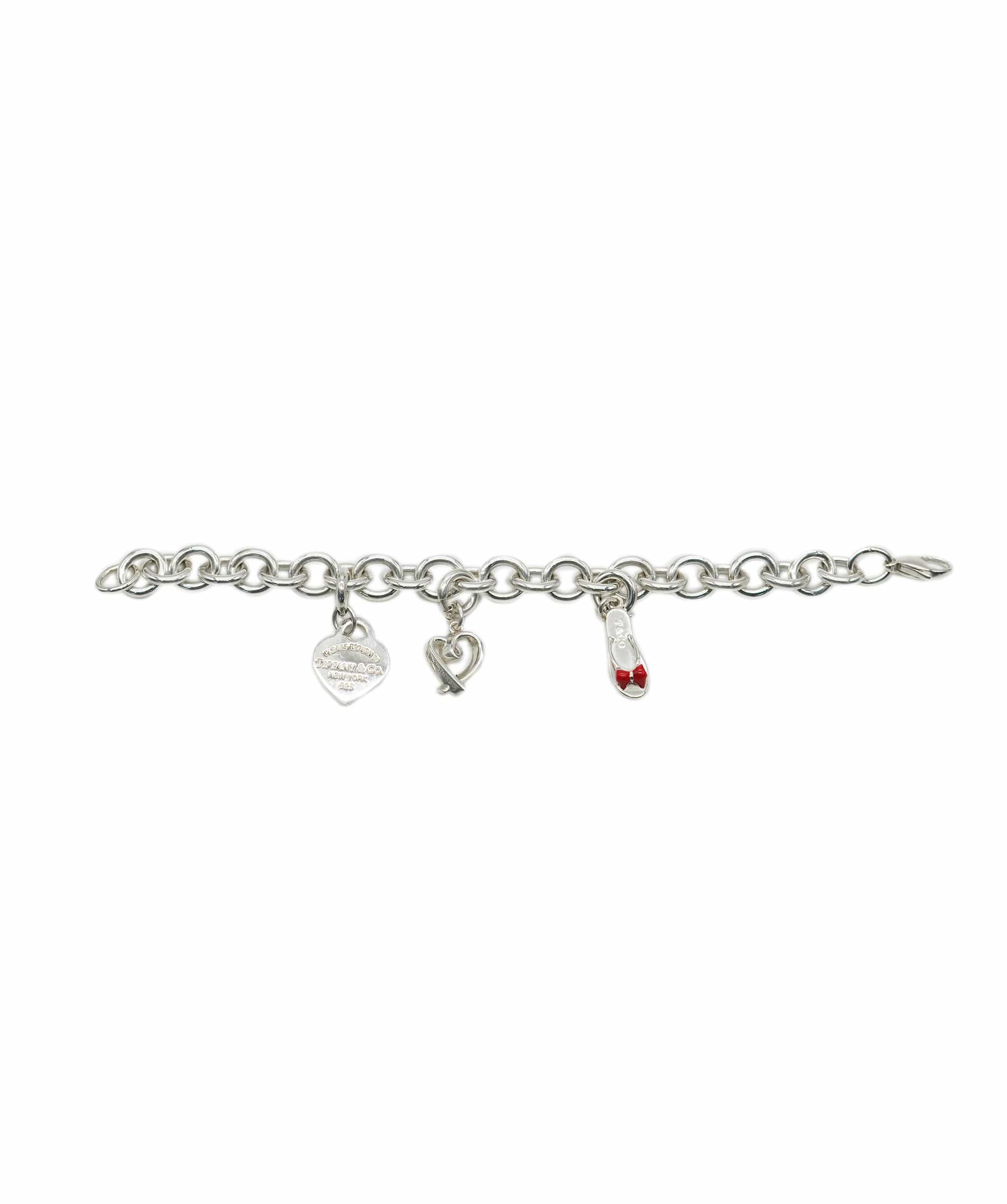 Tiffany & Co. Tiffany & Co. Sterling Silver Charm Bracelet With 3 Charms ABC0575
