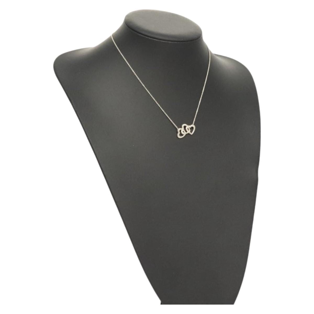 TIFFANY&Co. Triple heart Necklace Ag925 Silver Auth  DXBS6505