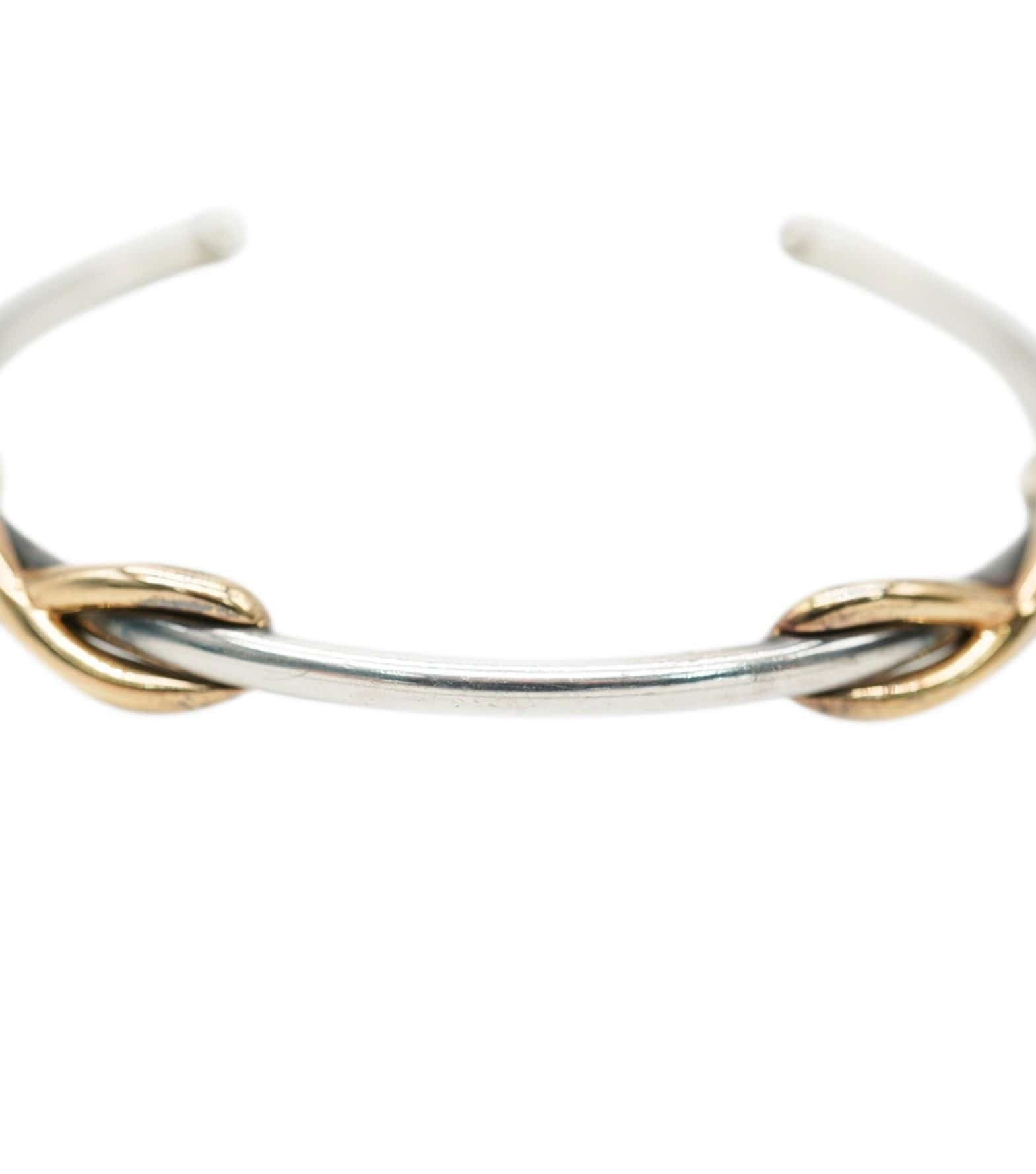 Tiffany & Co. Tiffany & Co. Yellow Gold & Sterling Silver Double Infinity Cuff Bracelet ABC0774