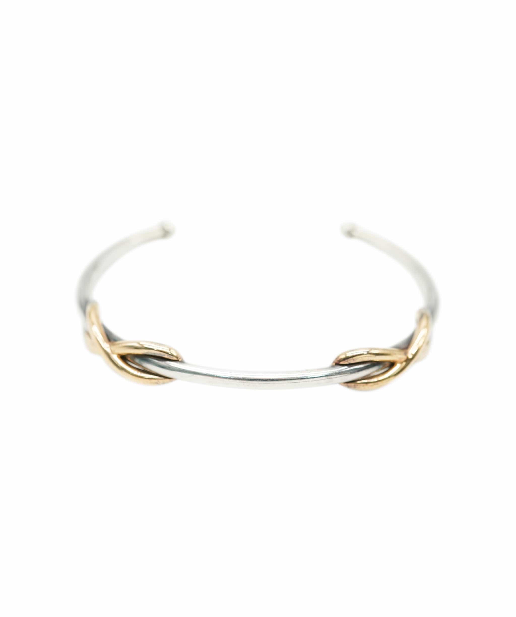Tiffany & Co. Tiffany & Co. Yellow Gold & Sterling Silver Double Infinity Cuff Bracelet ABC0774