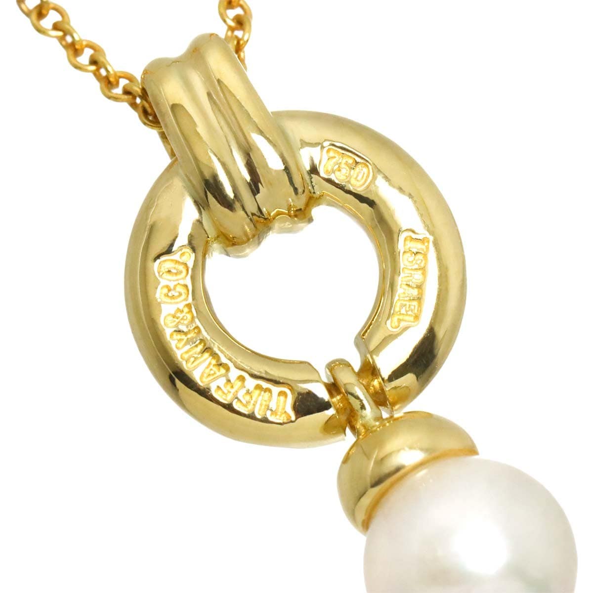TIFFANY Co. TIFFANY Co. Akoya pearl 6.3mm Diamond Necklace 18K YG 750 90313692