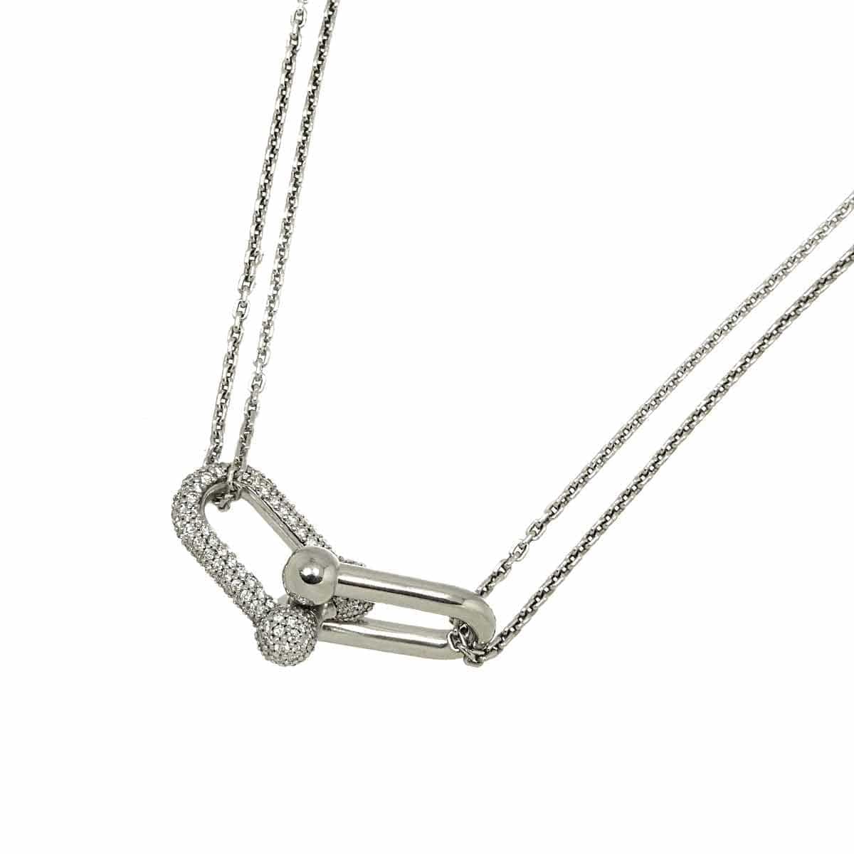 TIFFANY Co. TIFFANY Co. Hardware Diamond 0.74ct Necklace 18K White Gold 750 90292721