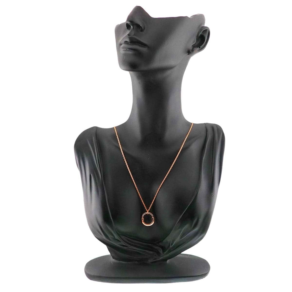 TIFFANY Co. TIFFANY Co. Lock Small Diamond Necklace 18K Pink Gold 750 90309441