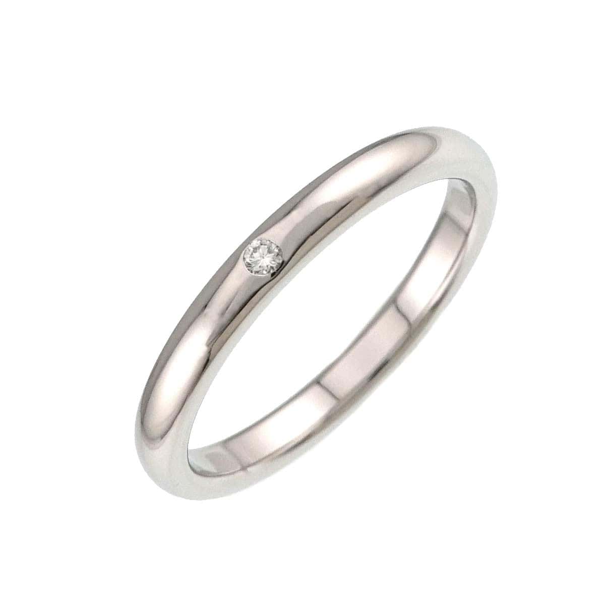 TIFFANY Co. TIFFANY Co. Stacking Band Ring Diamond 1P Platinum Size7.5-7.75(US) 90314670