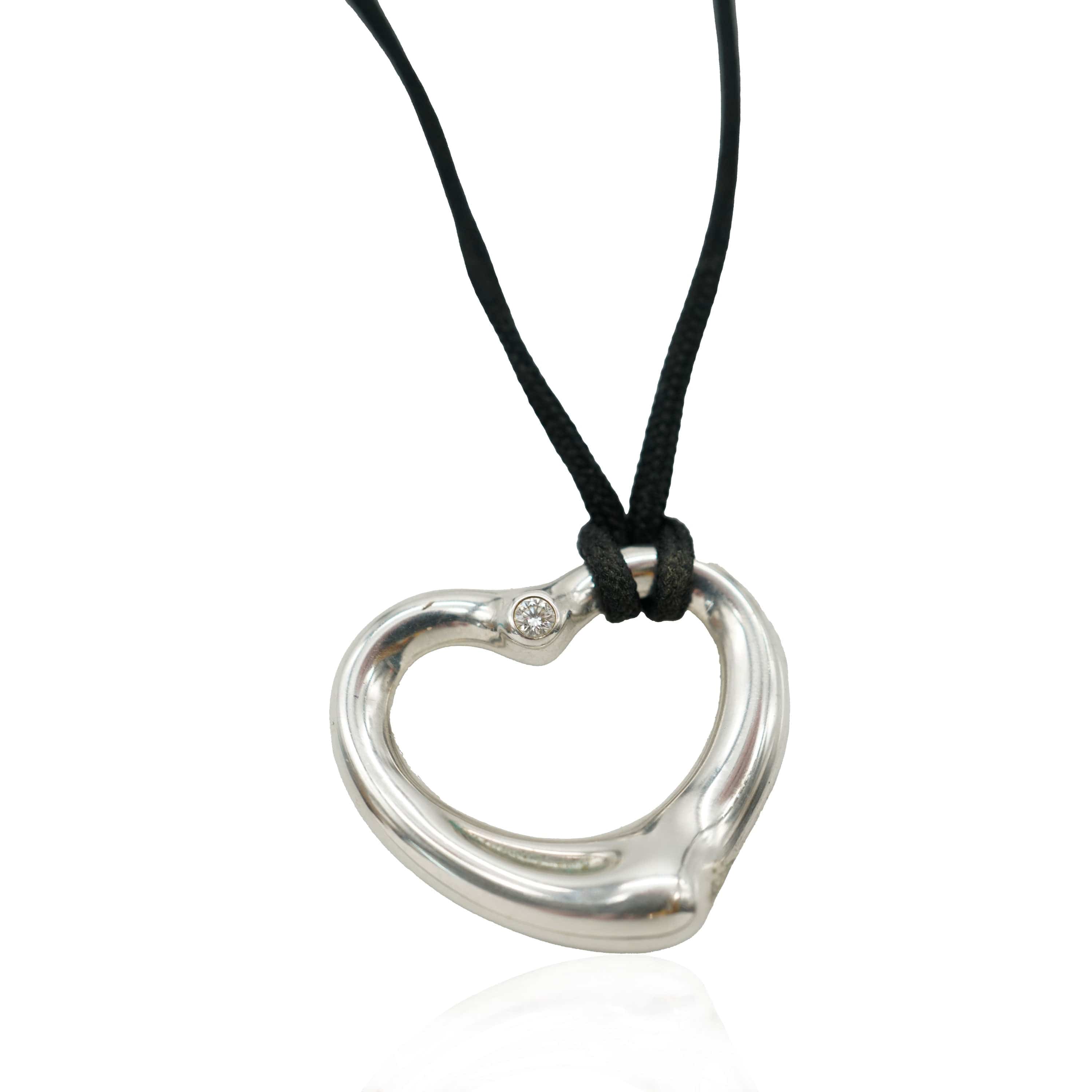 Tiffany & Co. Elsa Peretti Open Heart Pendant With Diamond