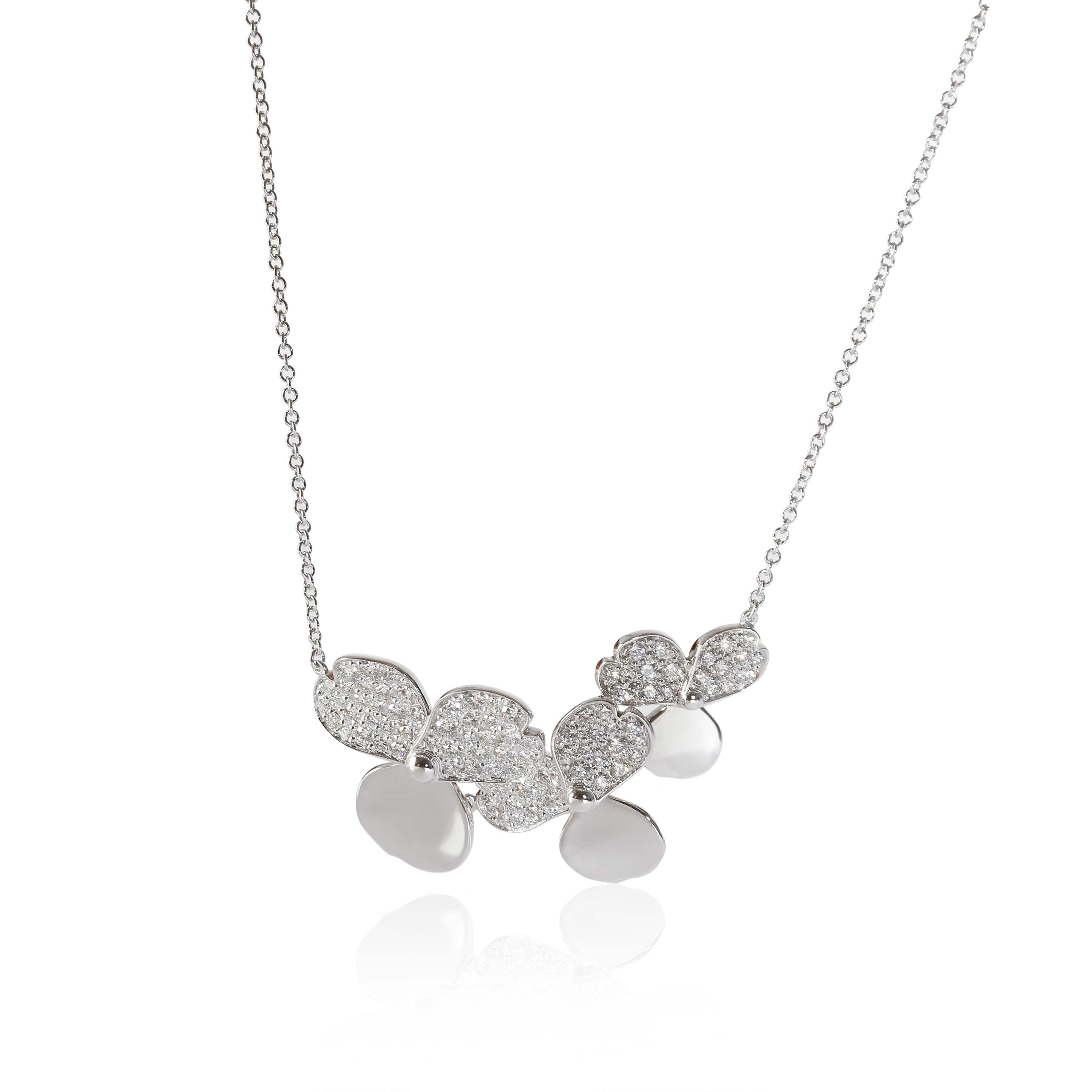 Tiffany & Co. Paper Flowers Fashion Necklace in  Platinum 0.78 CTW