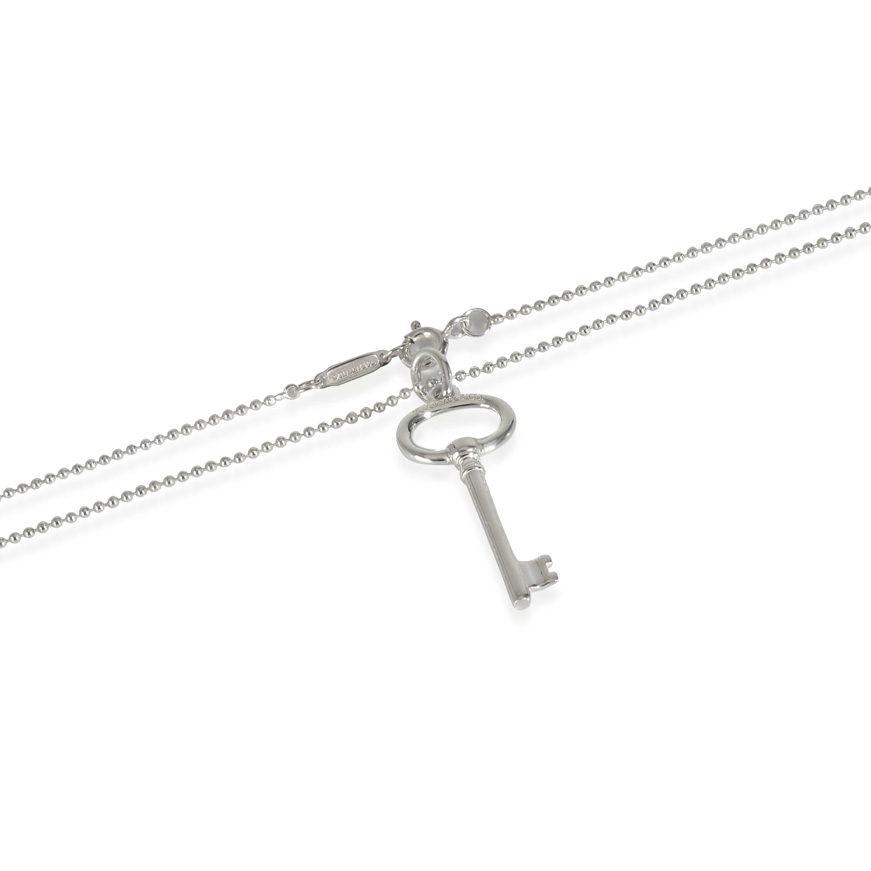 Tiffany & Co. Tiffany & Co. Mini Oval Key Pendant on Bead Chain in Sterling Silver
