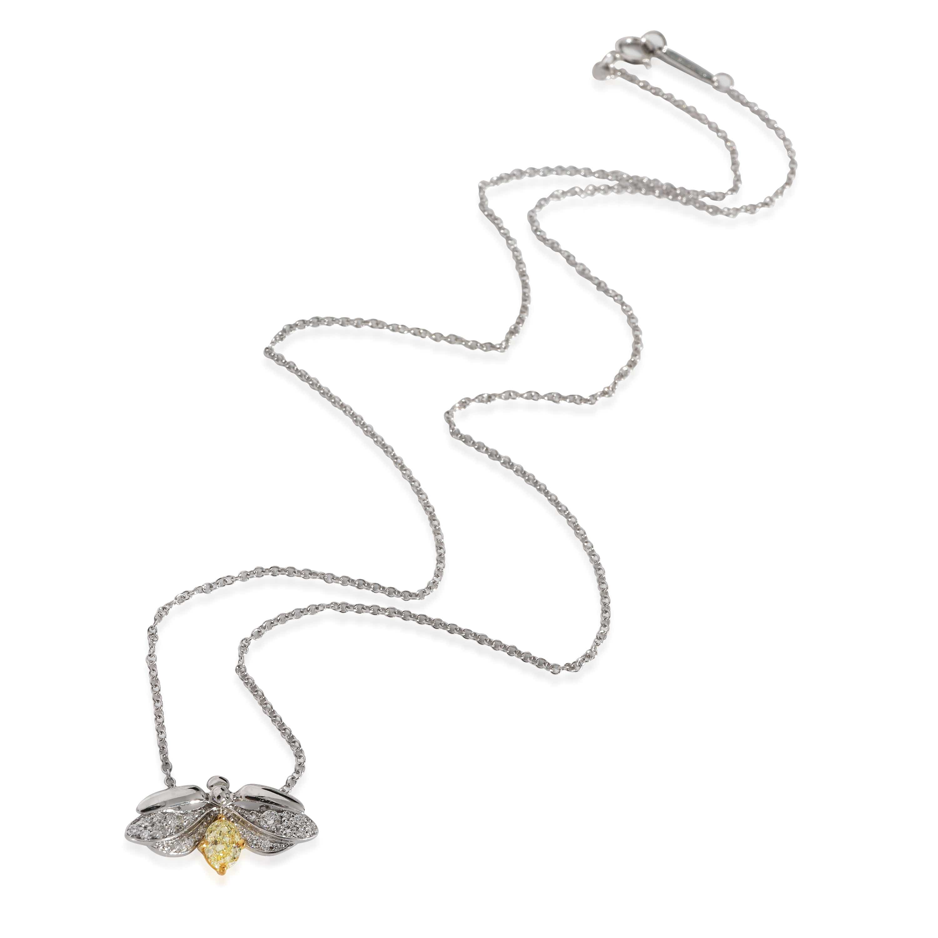 Tiffany & Co. Tiffany & Co. Paper Flowers Firefly Fancy Yellow Diamond Pendant in Platinum