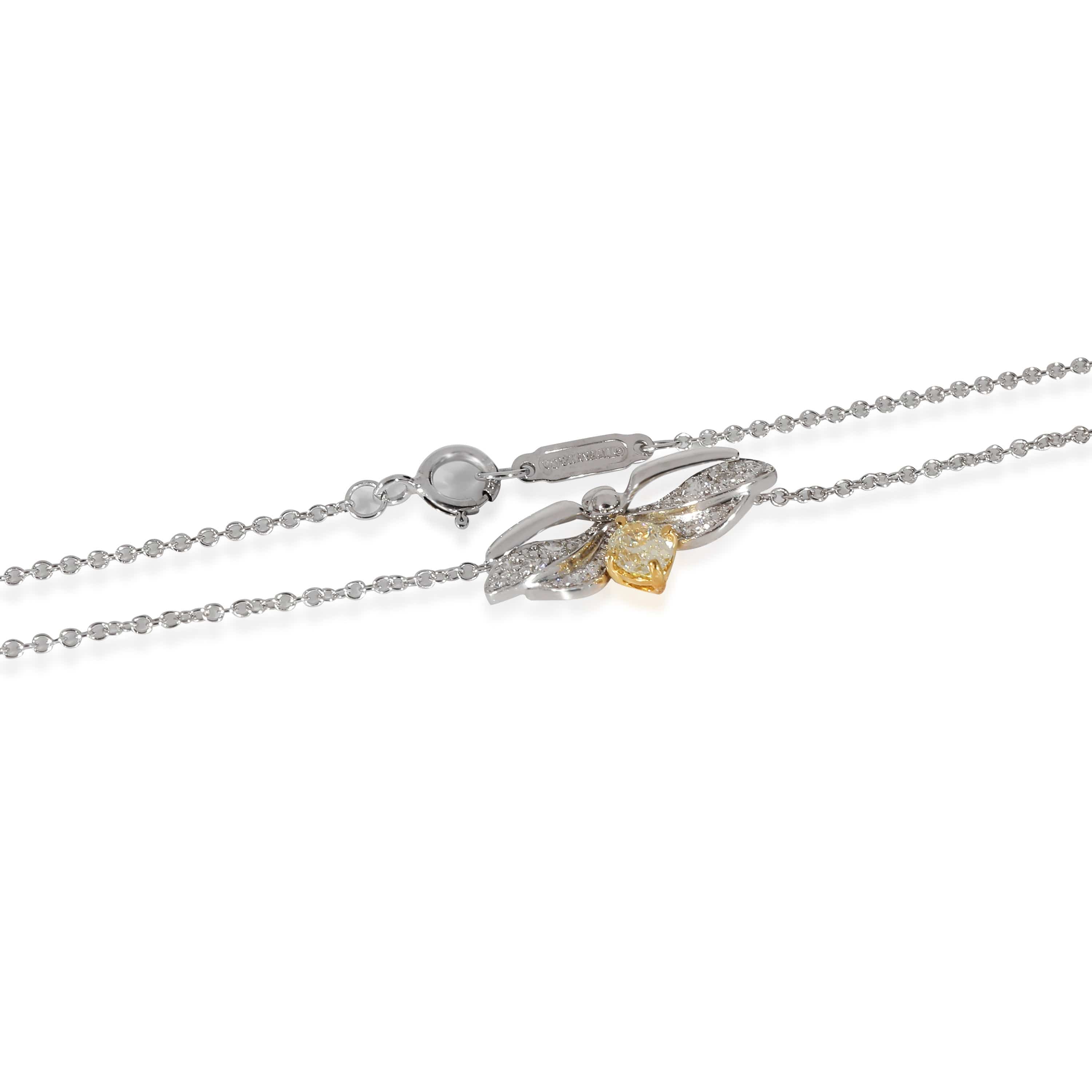 Tiffany & Co. Tiffany & Co. Paper Flowers Firefly Fancy Yellow Diamond Pendant in Platinum