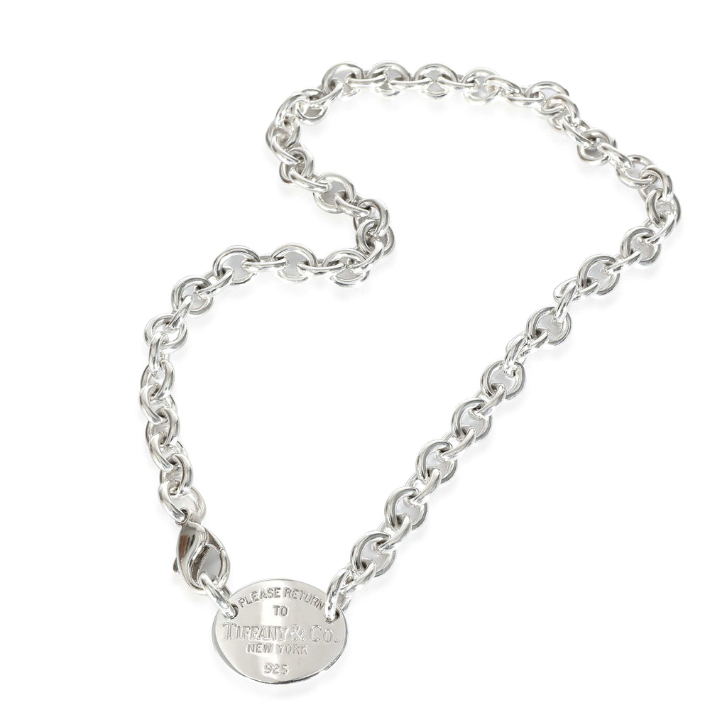Tiffany & Co. Return To Tiffany Oval Tag Necklace in Sterling Silver |  myGemma | SG | Item #128182