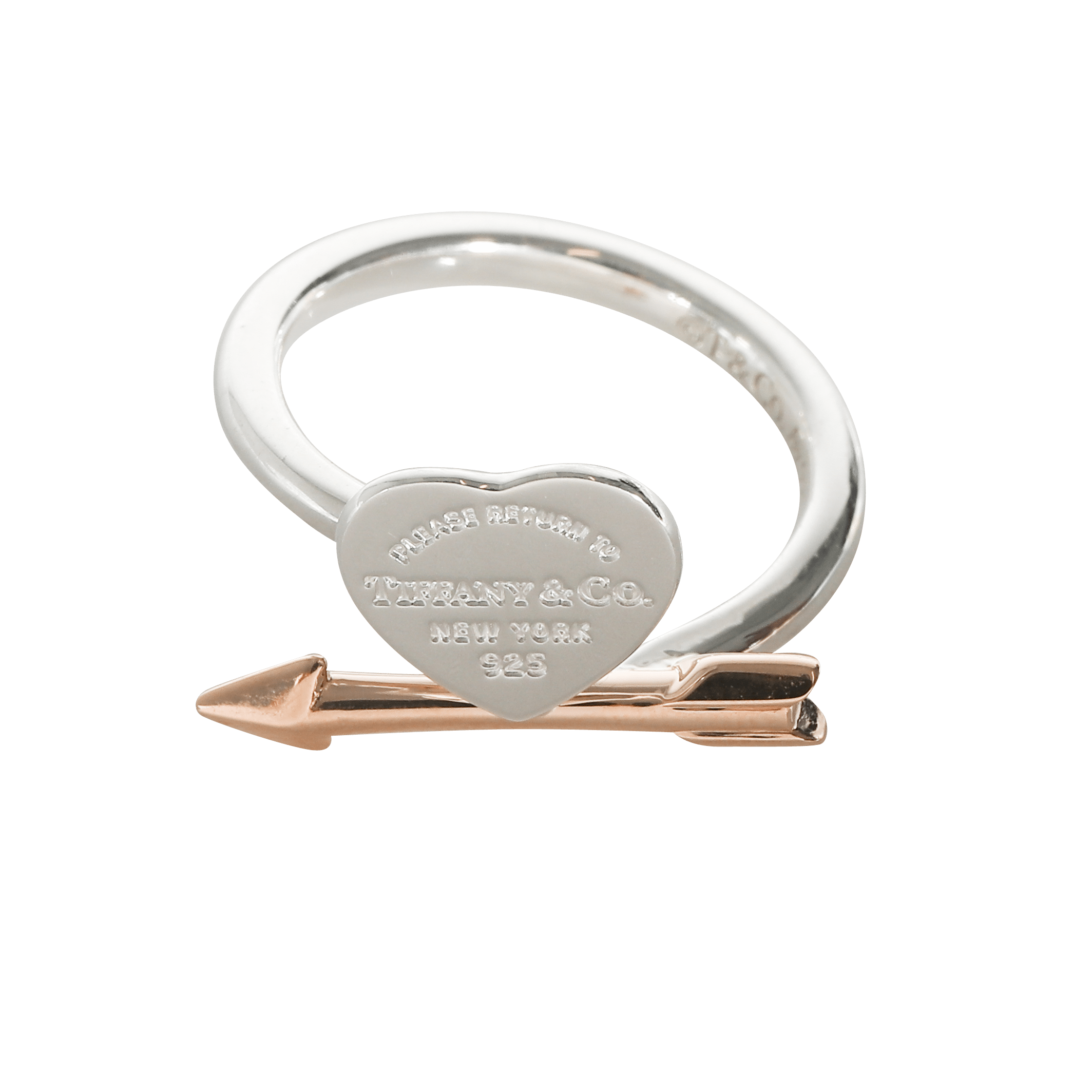 Tiffany & Co. Return To Tiffany Fashion Ring in 18k Pink Gold/Sterling Silver