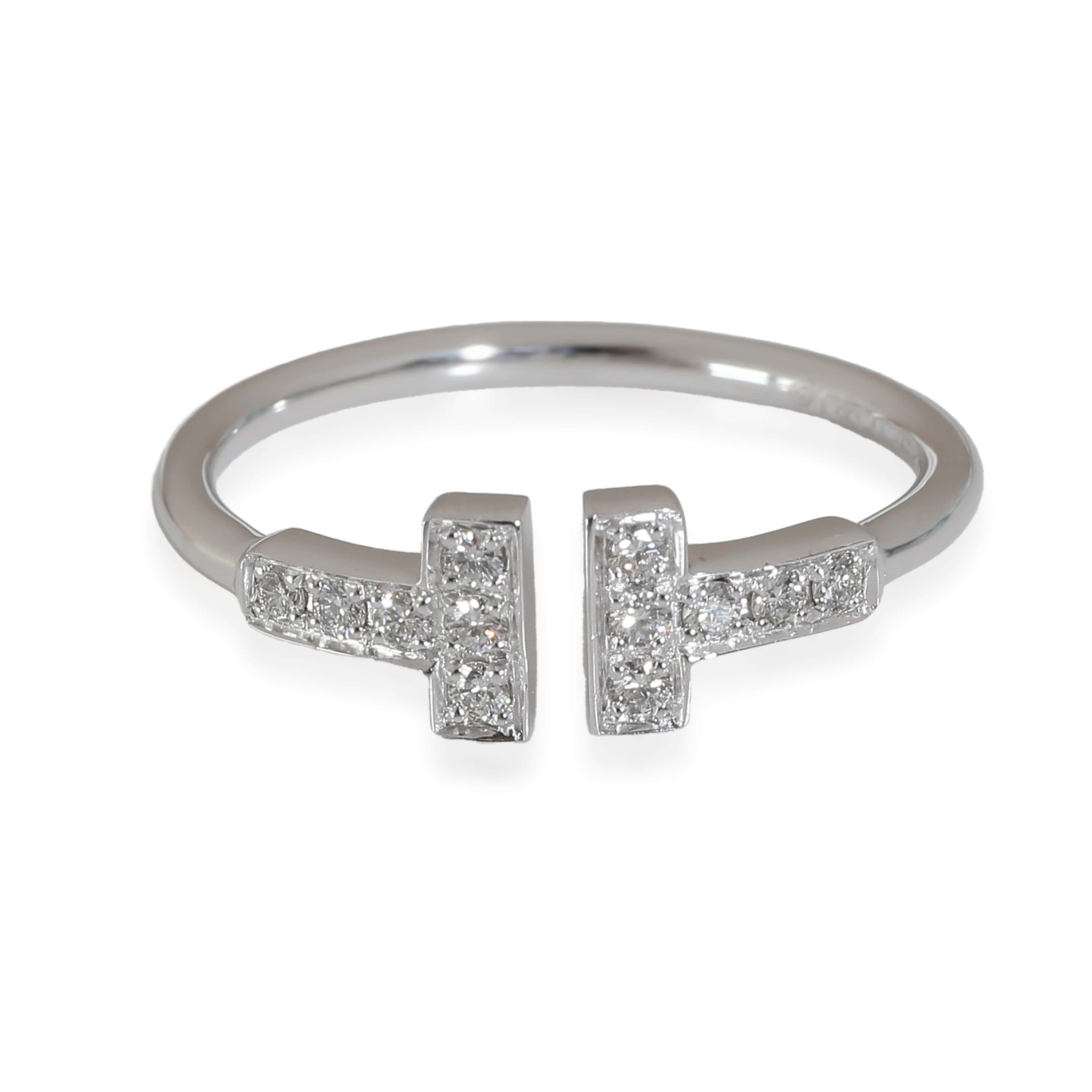 Tiffany & Co. Tiffany T Fashion Ring in 18k White Gold 0.13 CTW