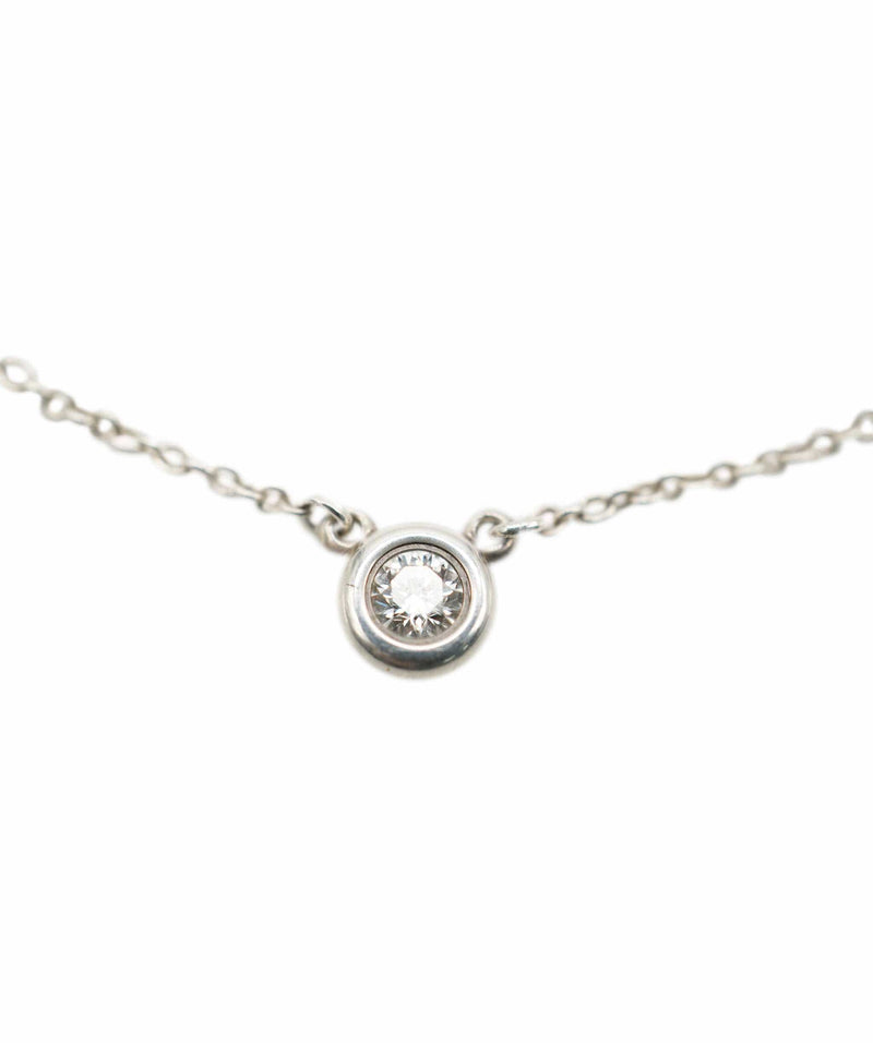 Tiffany & Co. Elsa Peretti Diamonds By The Yard Sterling Silver Single  Diamond Pendant, 0.10ct AHC1313