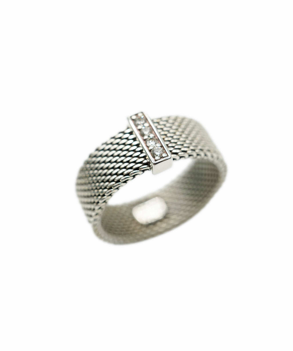 Authentic Tiffany & Co. Braided Somerset Mesh Ring Sterling Silver Band Ring  Size 5 - Etsy