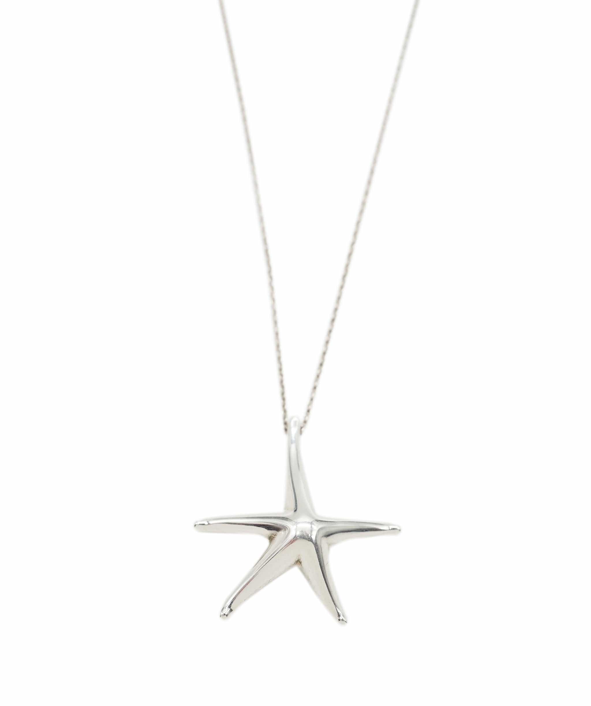 Tiffany Tiffany & Co. Elsa Peretti Sterling Silver Large Starfish Pendant Necklace ABC0373