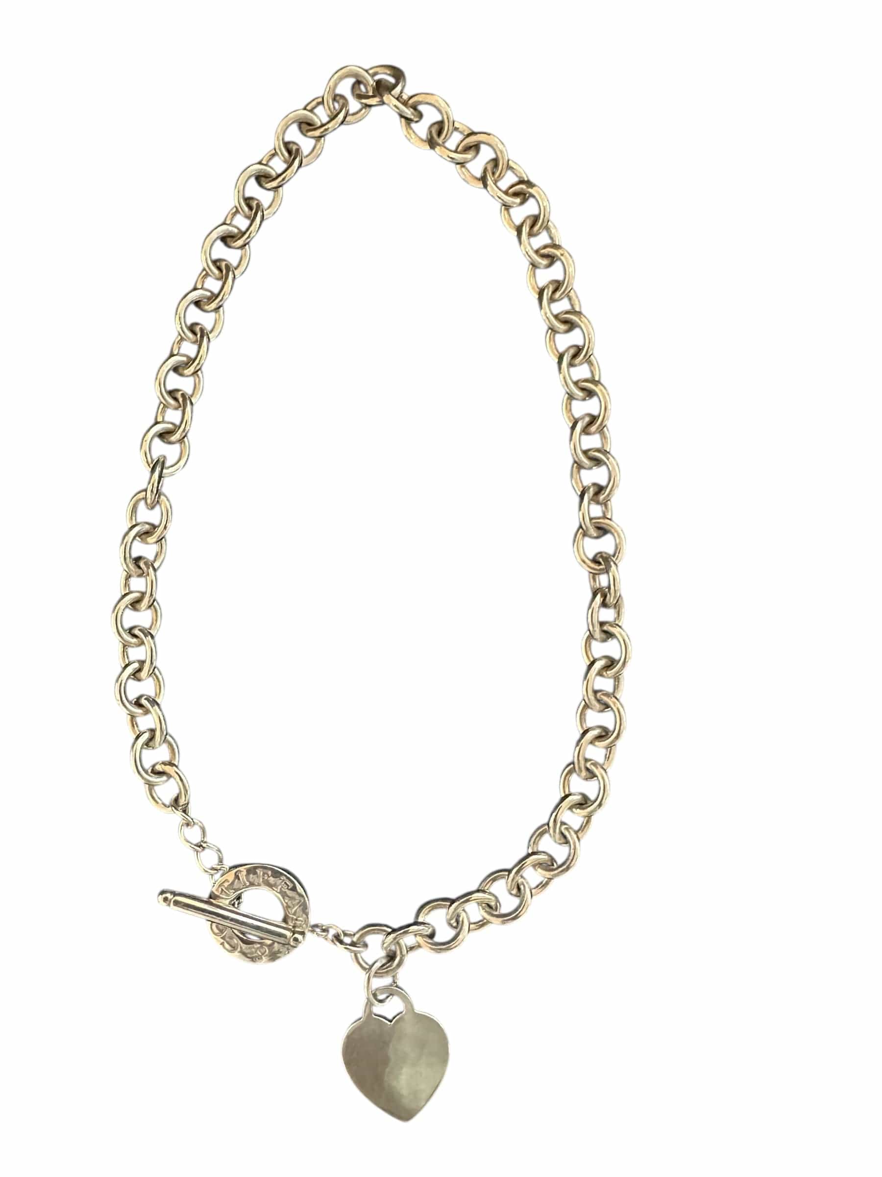 Tiffany Tiffany Large Heart & Fob Stirling Silver Necklace