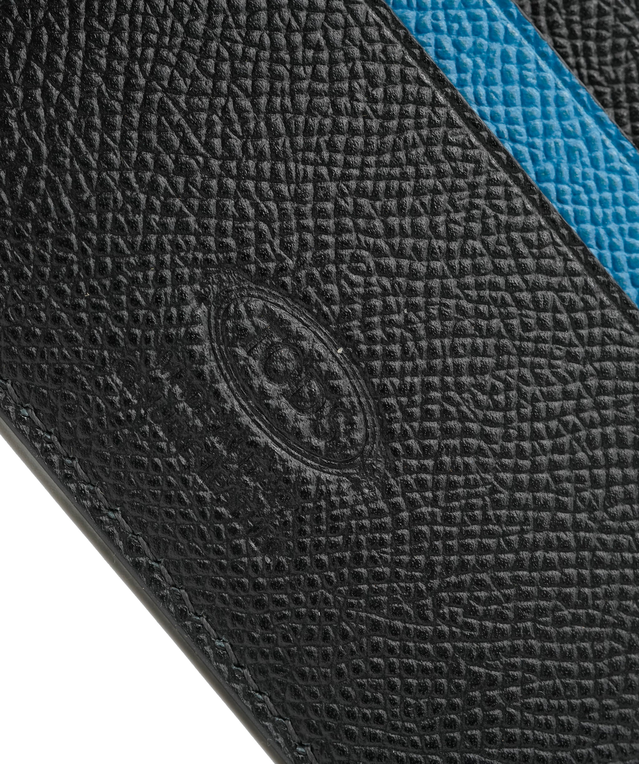 Tod's Tod's Leather Wallet Card Holdert in Navy Blue and Aqua Blue AKC0098