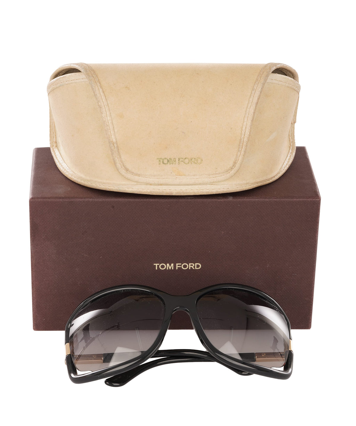 Tom Ford Tom Ford Black Anais Sunglasses with Gold Accents ALC4343