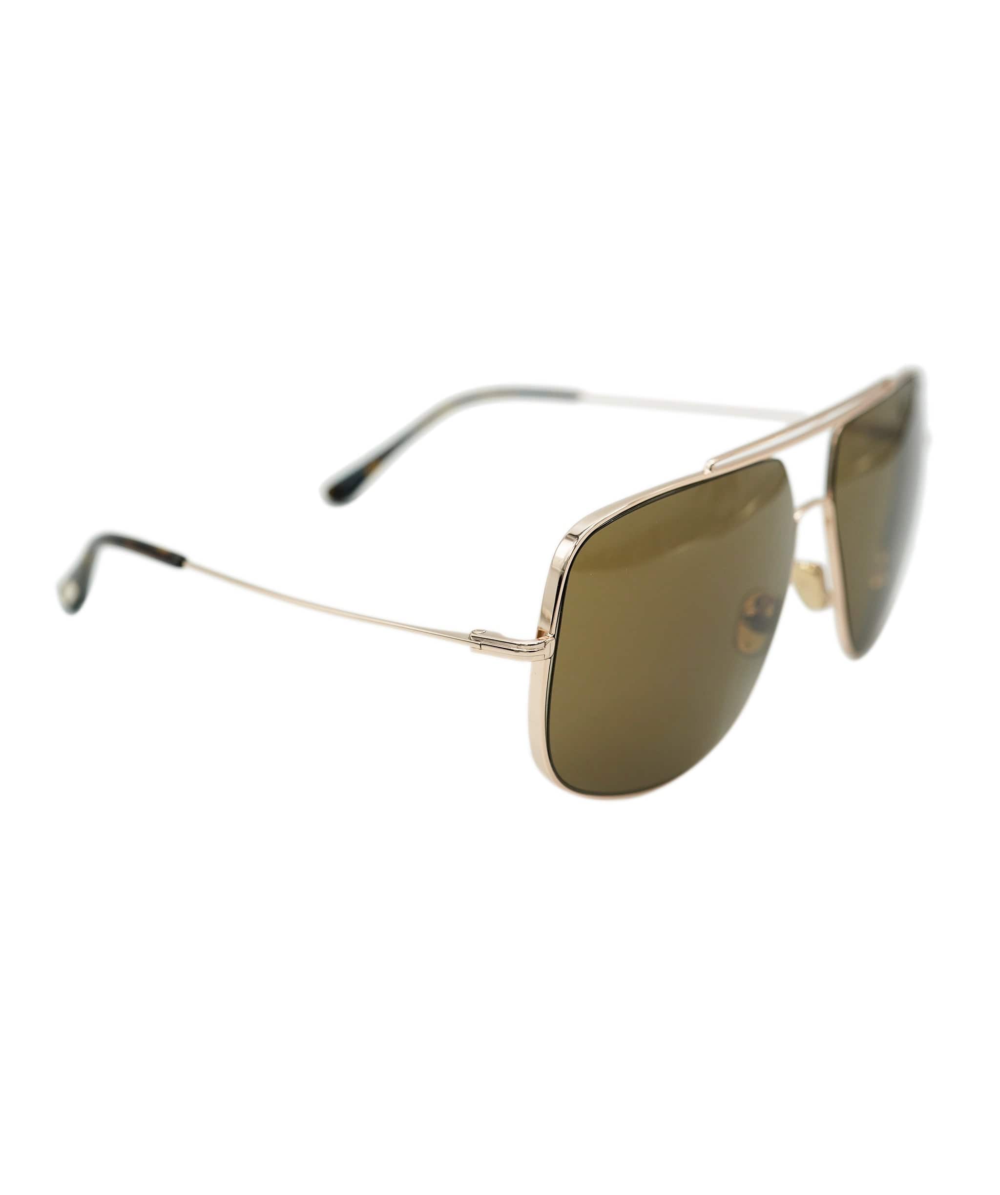 Tom Ford Tom Ford Sunglasses Liam Gold Brown Square Navigator Pilot FT0927 TF 927 28J ANL0006