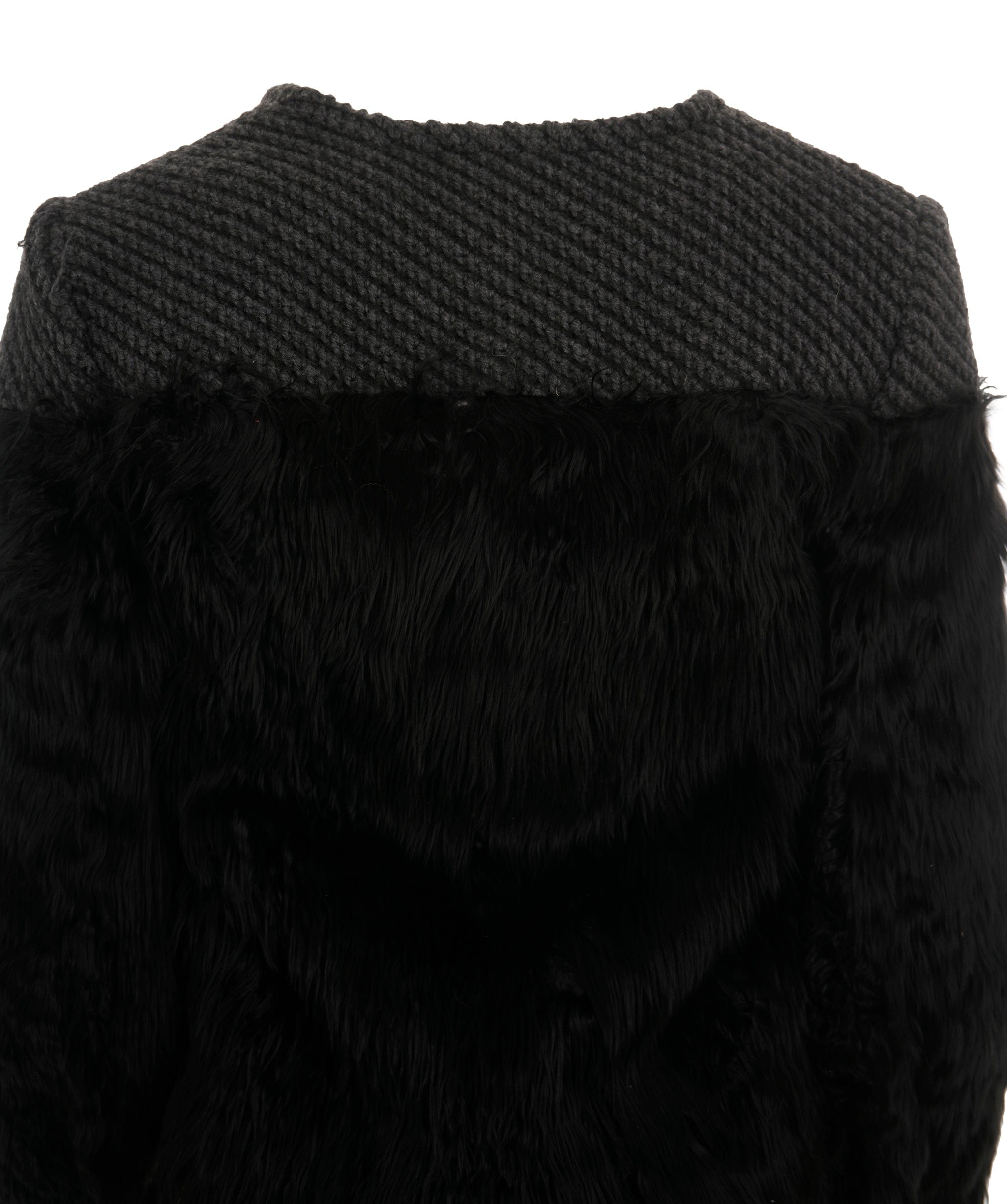 Tom Ford Tom Ford Black Leather Detailed Alpaca Fur Jacket 38 DBXL0068
