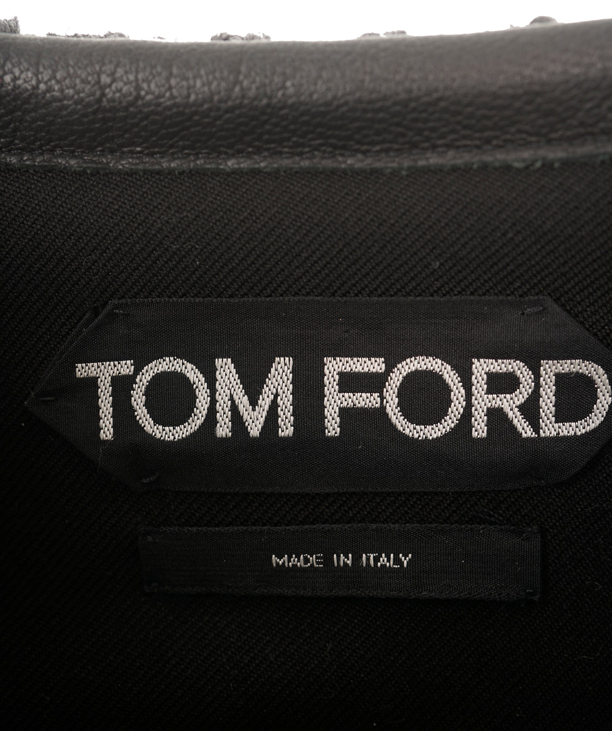 Tom Ford Tom Ford Black Leather Detailed Alpaca Fur Jacket 38 DBXL0068