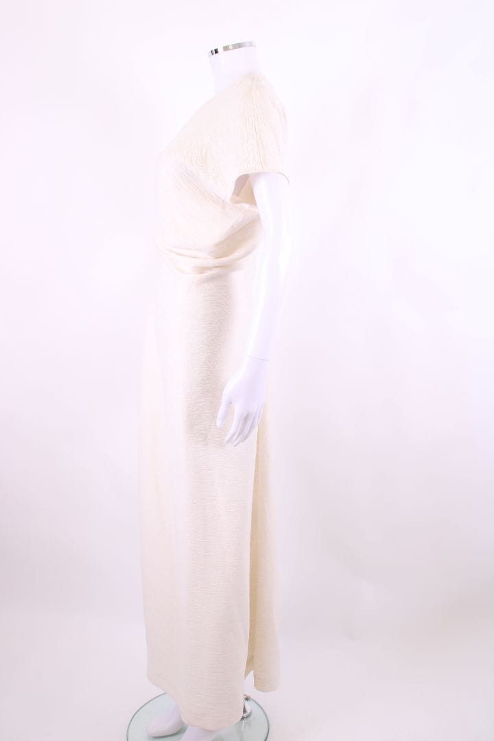 Toteme Toteme S/S Slouch Waist Crinkle Dress Cream 10