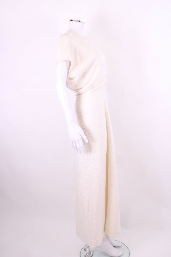 Toteme S/S Slouch Waist Crinkle Dress Cream 10 – Luxury Promise