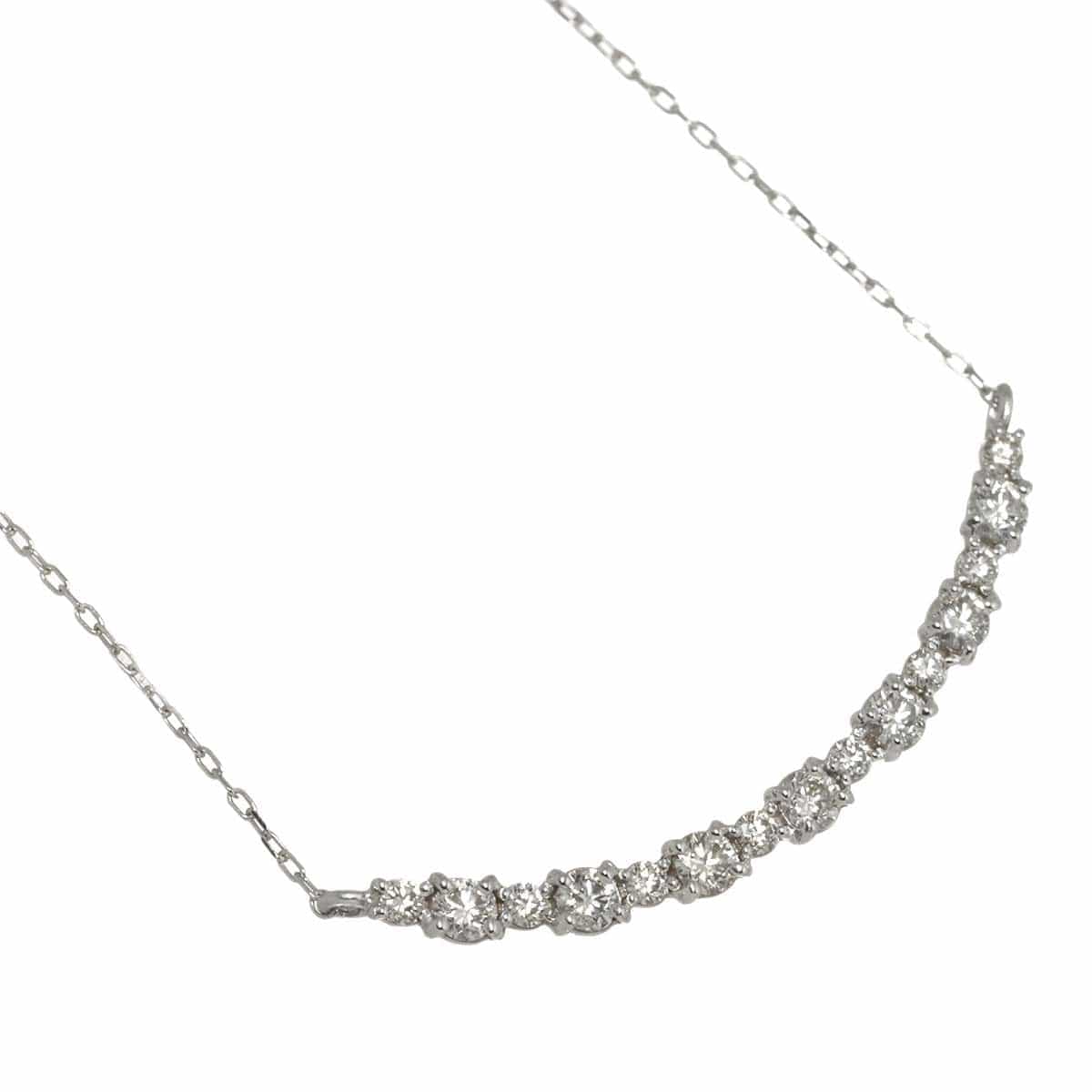 Unbranded Diamond 0.50ct Necklace 18K WG White Gold 750 90300439