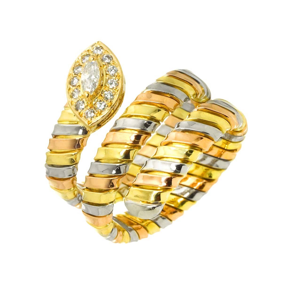 Unbranded Diamond 0.22ct Ring 18K YG PG WG size6(US) 90312254