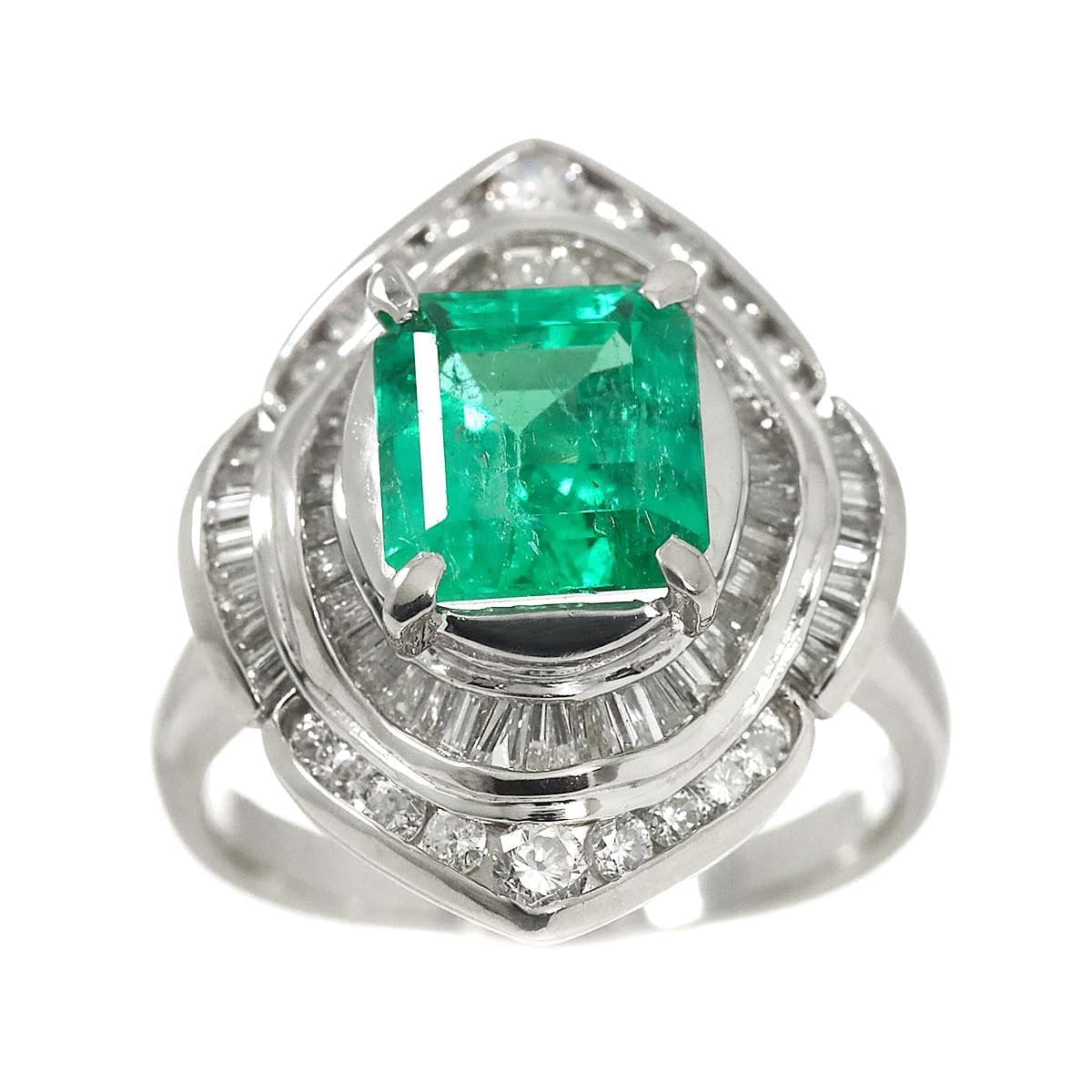Unbranded Emerald 1.94ct Diamond 0.93ct Ring Pt Platinum size4.75-5(US) 90316322