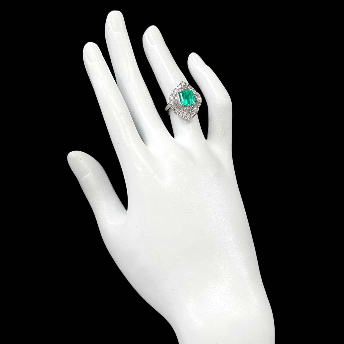 Unbranded Emerald 1.94ct Diamond 0.93ct Ring Pt Platinum size4.75-5(US) 90316322