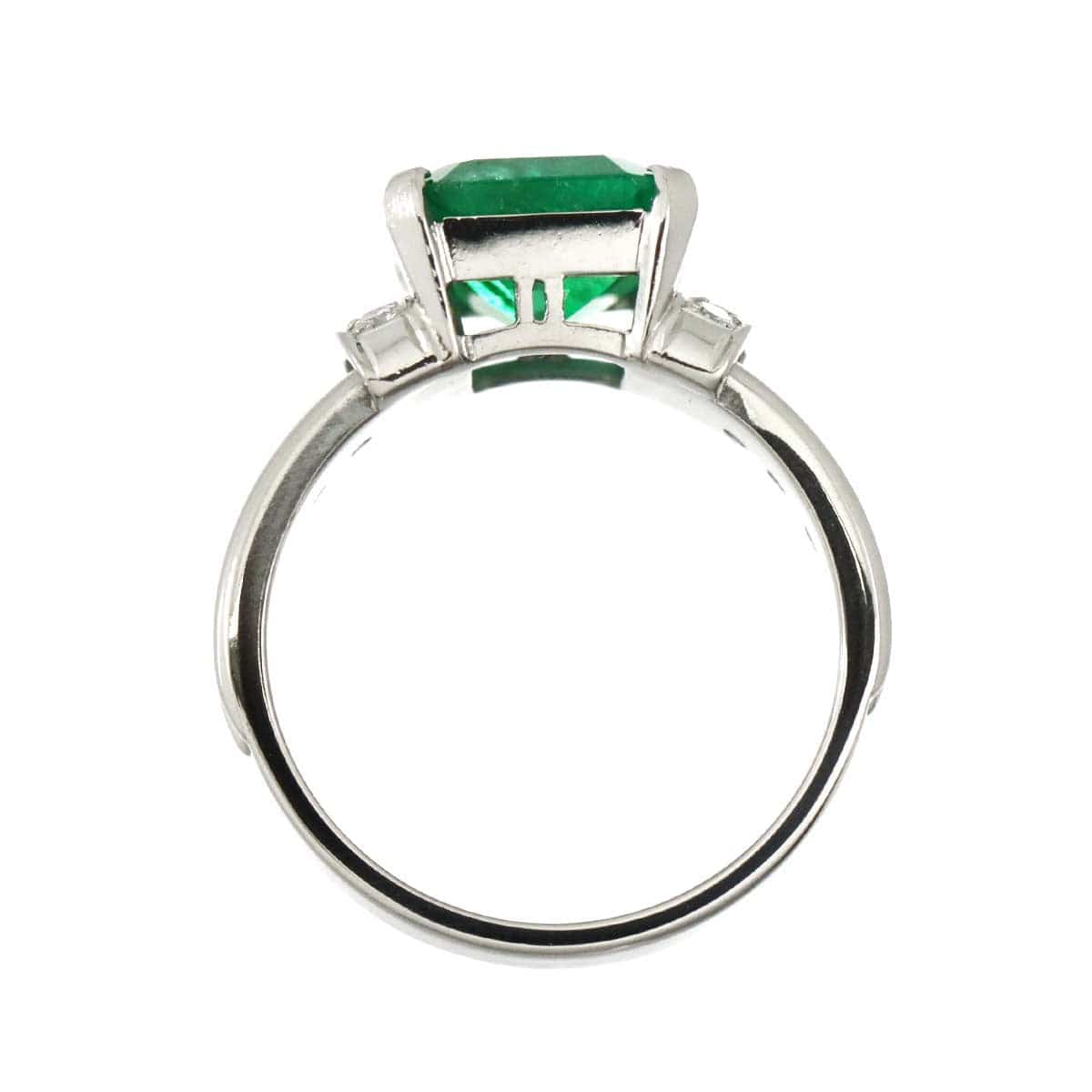 Unbranded Emerald 2.75ct Diamond 0.27ct Ring Pt Platinum size5.5-5.75(US) 90316480