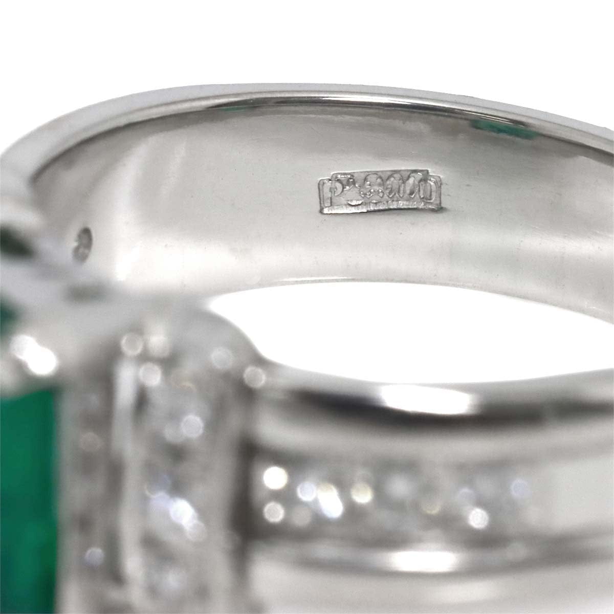 Unbranded Emerald 2.75ct Diamond 0.27ct Ring Pt Platinum size5.5-5.75(US) 90316480
