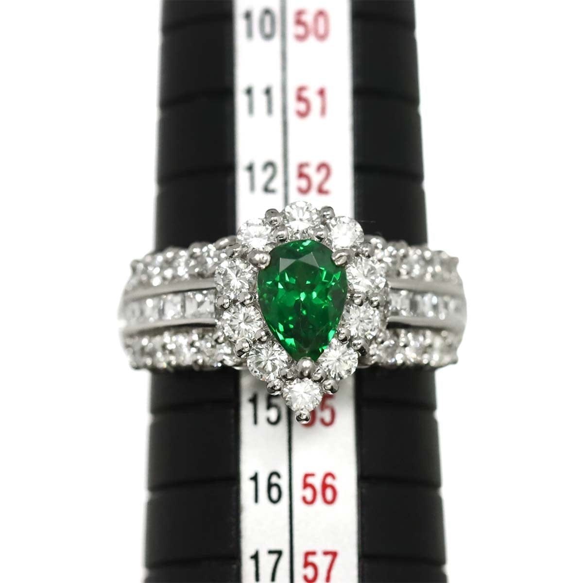 Unbranded Garnet 0.96ct Diamond 1.23ct Ring Pt Platinum size6.75(US) 90302425