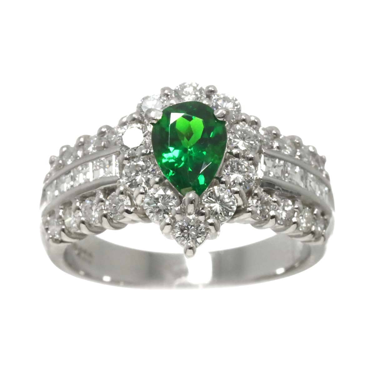Unbranded Garnet 0.96ct Diamond 1.23ct Ring Pt Platinum size6.75(US) 90302425