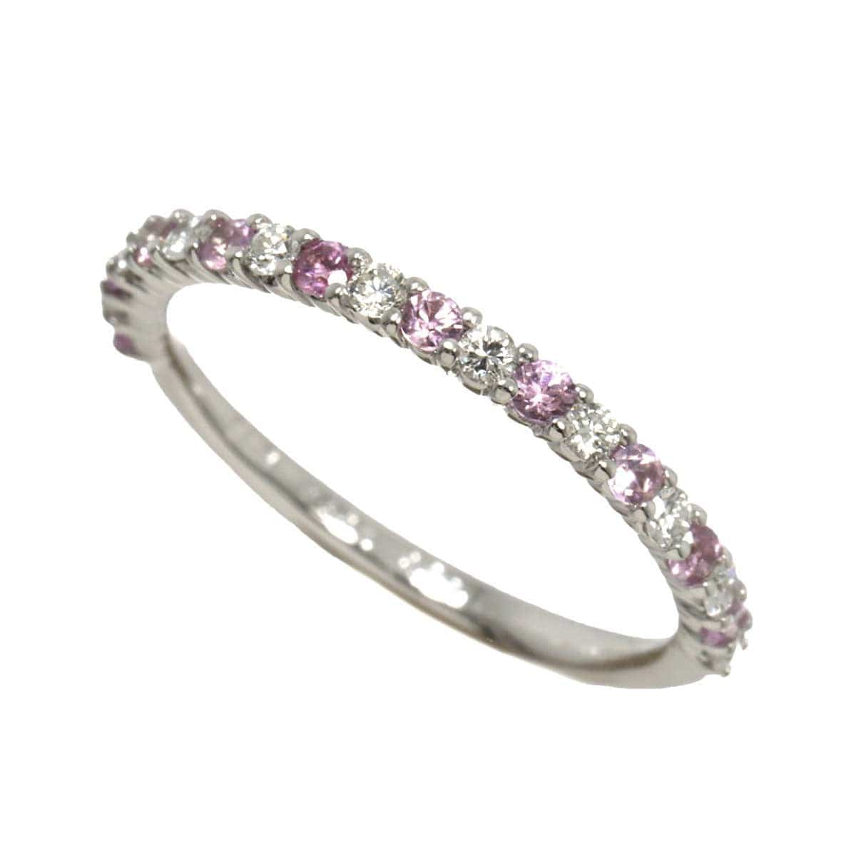 Unbranded Sapphire 0.28ct Diamond 0.19ct Ring 18K K18 WG White Gold size6(US) 90297446