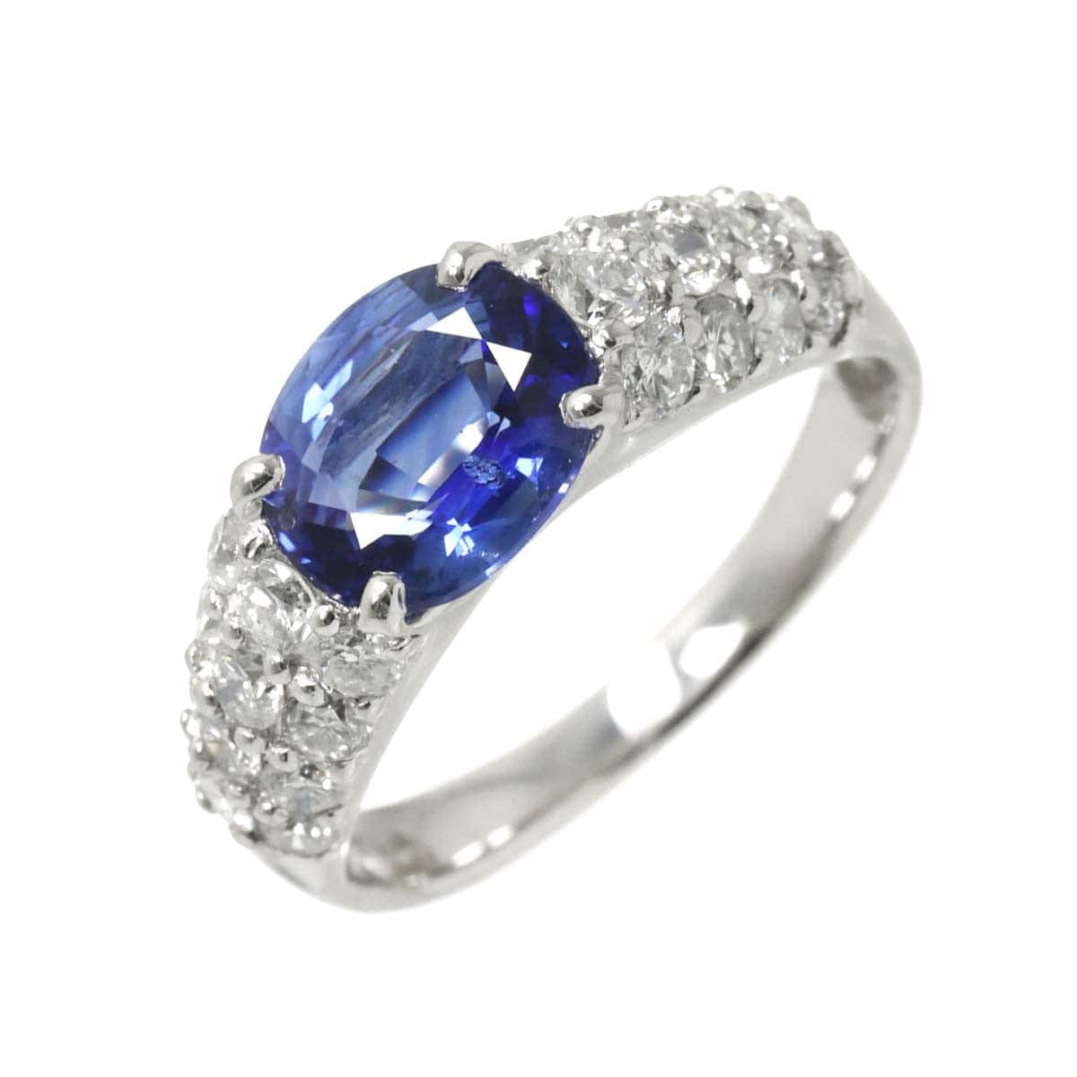 Unbranded Sapphire 1.99ct Diamond 0.95ct Ring Pt Platinum size6-6.25(US) 90316774