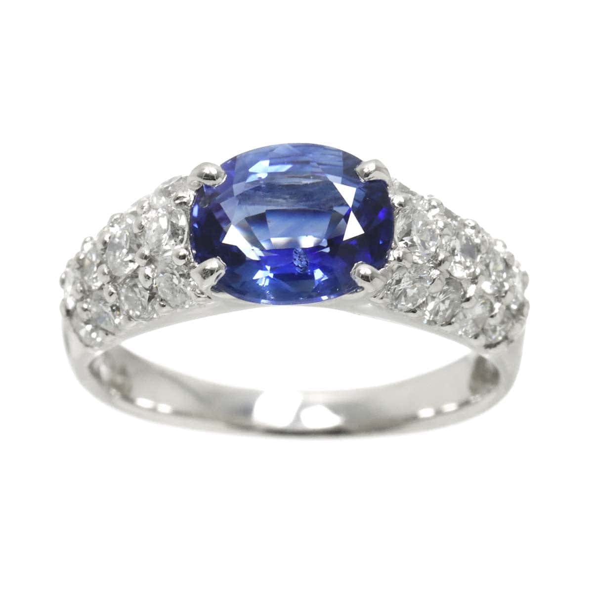 Unbranded Sapphire 1.99ct Diamond 0.95ct Ring Pt Platinum size6-6.25(US) 90316774